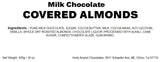 Andy Anand Premium California Almonds covered with Milk Chocolate Made from Natural Ingredients - 1 lbs - Andyanand