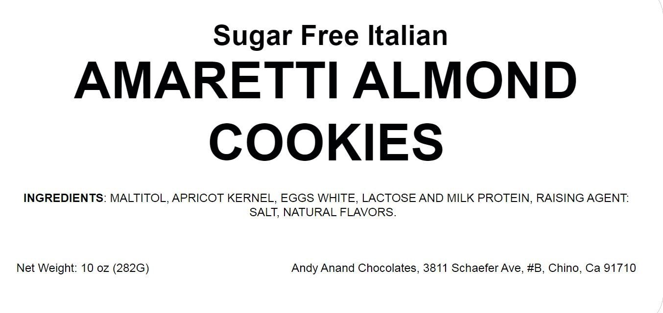 Delightful Sugar Free Amaretti Cookies Amaretti almond cookies in 4 delectable flavors - classic, peach, blueberry, and hazelnut chocolate. Crafted with precision by a 5th generation Sicilian bakery, these gluten-free treats offer a satisfying texture and balanced taste. Andy Anand Chocolates, All Products, Products, Italian Delicacies imported from Italy, Fresh Cookies