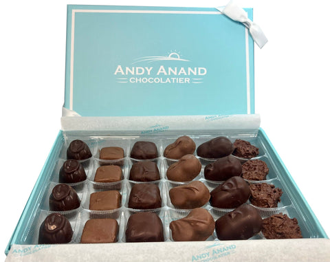 Andy Anand Sugar Free Chocolate Sampler of Finest Caramels, English Toffees & Clusters 1 lbs - Andyanand