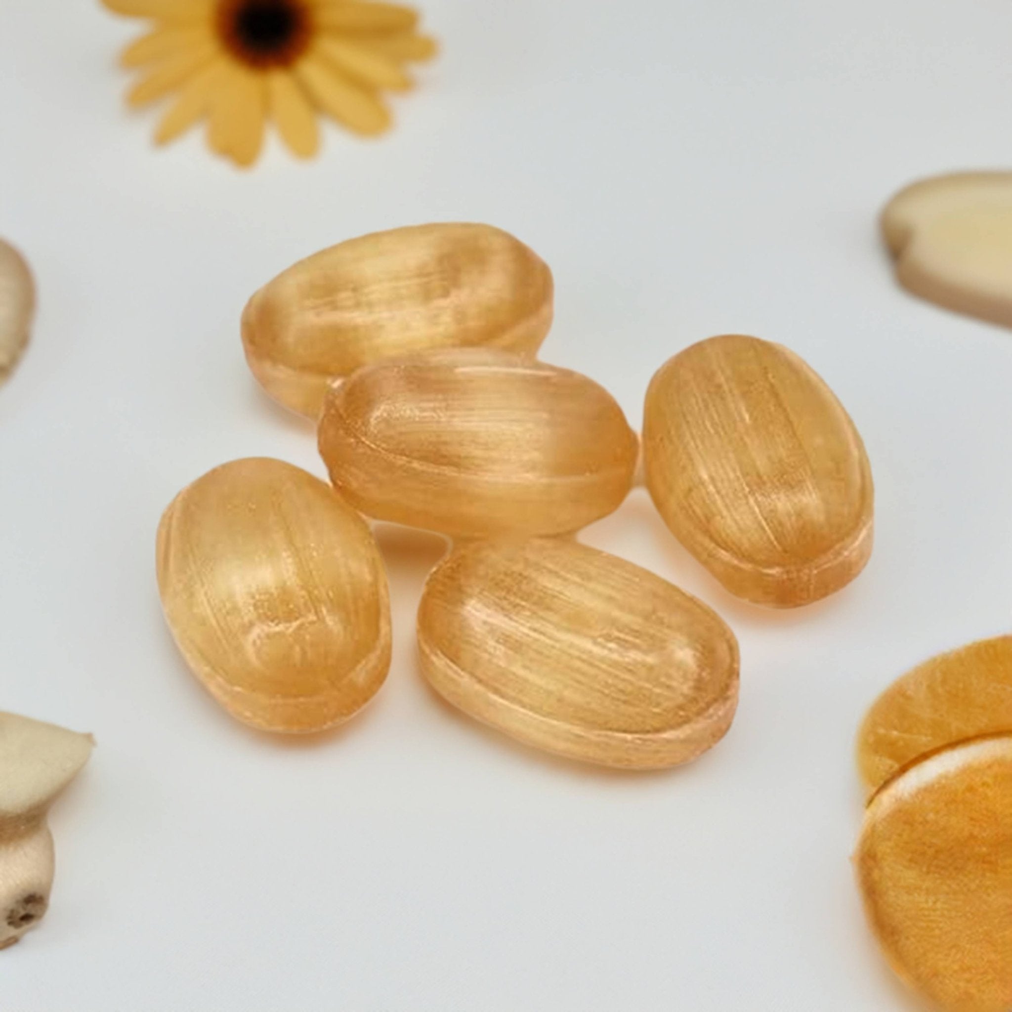 Sugar Free Ginger Turmeric Hard Candy Mouthwatering ginger and turmeric hard candies, sugar-free and keto-friendly, showcasing natural health benefits. Andy Anand Chocolates, All Products, Products, Sugar Free Candy.