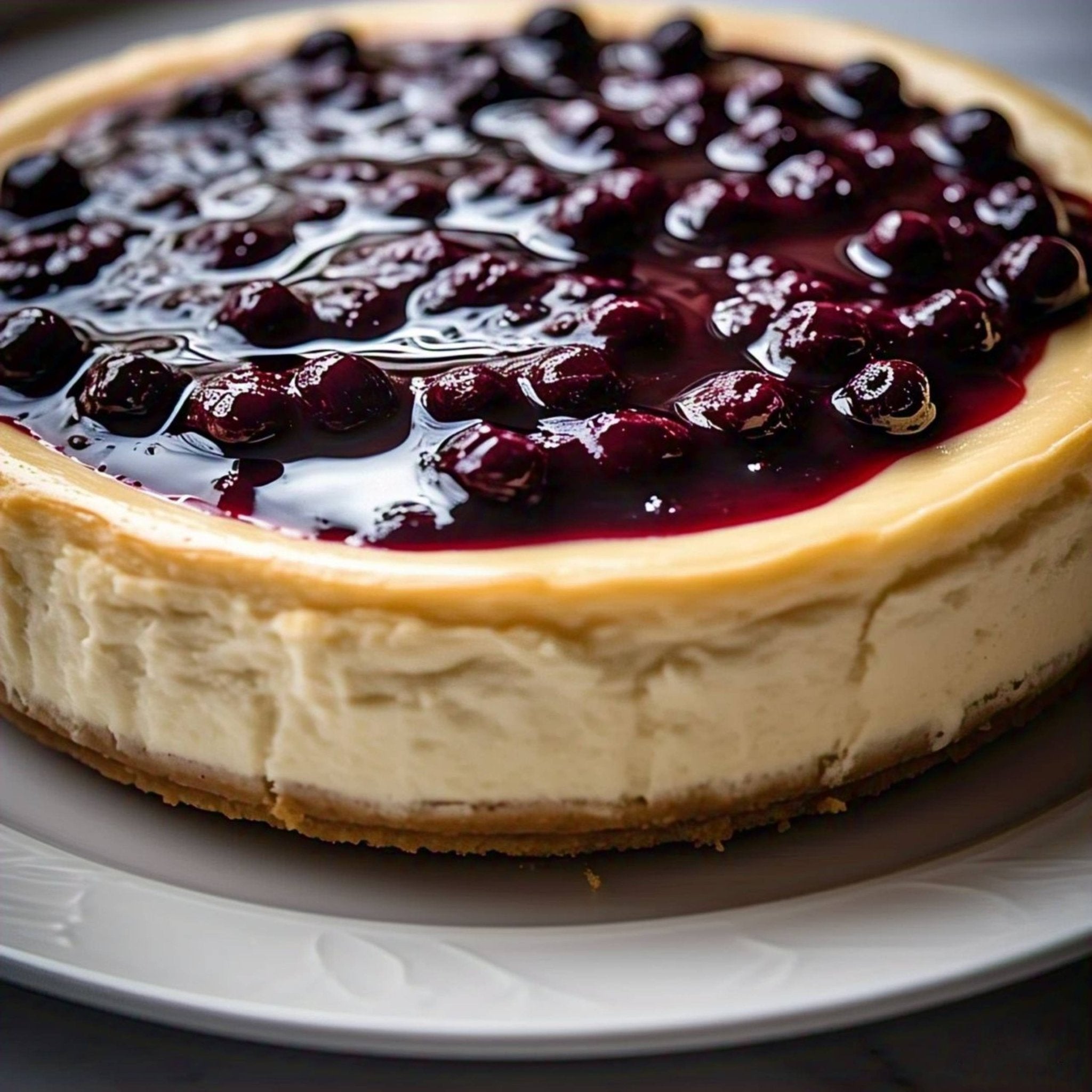 Sugar & Gluten Free Cheesecake Sugar & Gluten Free Blueberry Cheesecake Decadent Taste in Every Slice, Best For Christmas Celebrations & Dessert Lovers (2.8 lbs)