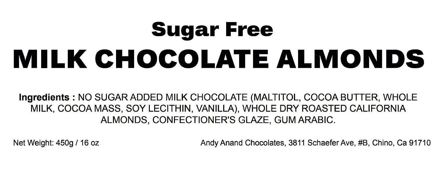High-quality California almonds enrobed in creamy sugar-free milk chocolate, crafted with care by Andy Anand Chocolates. A delectable and delicious gift boxed treat. Andy Anand Chocolates, All Products, Products, Sugar Free Milk Chocolate.