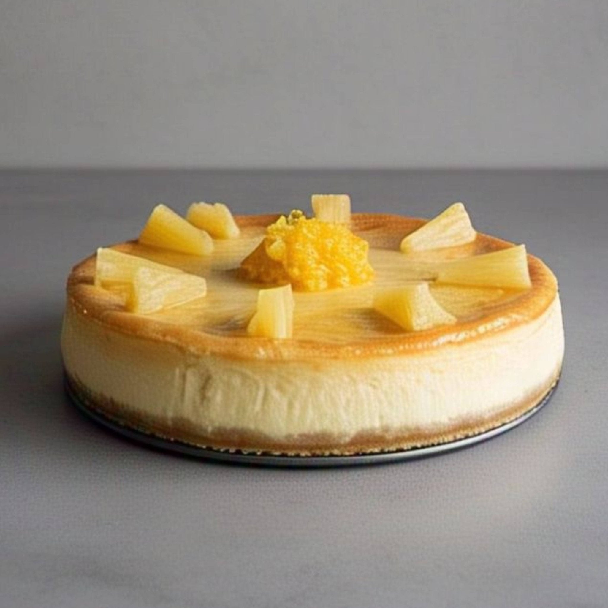 Andy Anand Pineapple Cheesecake 9" Fresh Made in Traditional Way, Amazing Bakeries with cakes Delivery (2 lbs), All-Natural
