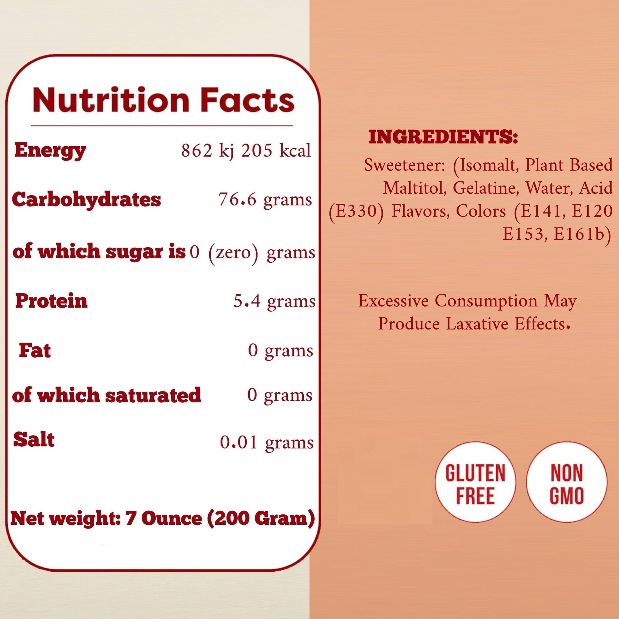 Sugar Free Poker Fruits Gummy Candy fun shapes 7 Oz - 2 Pack