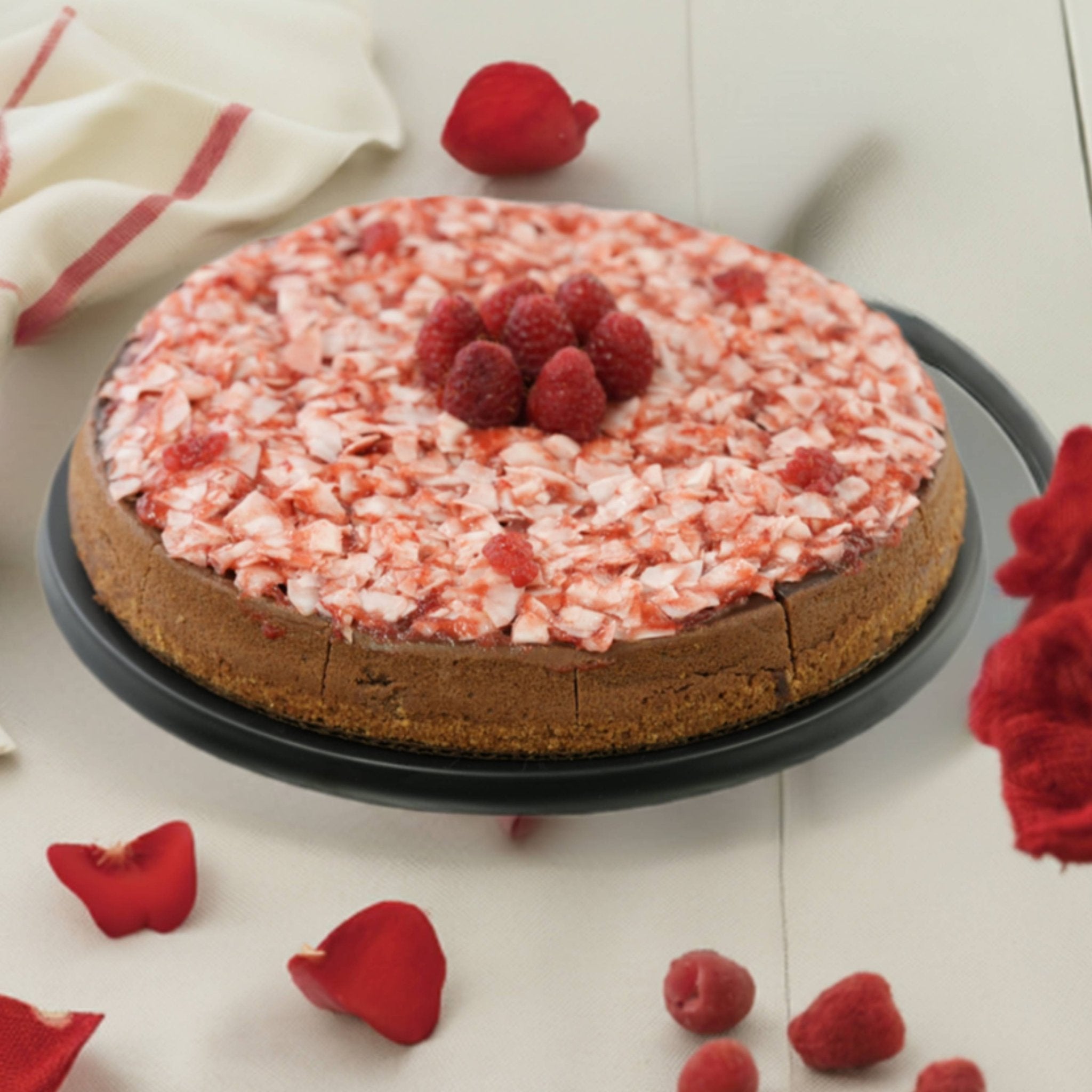 Andy Anand Chocolates Food & Beverages > Desserts & Sweets > Cakes > Gluten Free > Sugar-Free Cheesecakes Andy Anand Sugar-Free Raspberry Coconut Chocolate Cheesecake, 9-Inch, 2.6 lb – Chocolate Truffles, Diabetic-Friendly, Birthday Gift Box Sugar-Free Raspberry Coconut Cheesecake | Nationwide