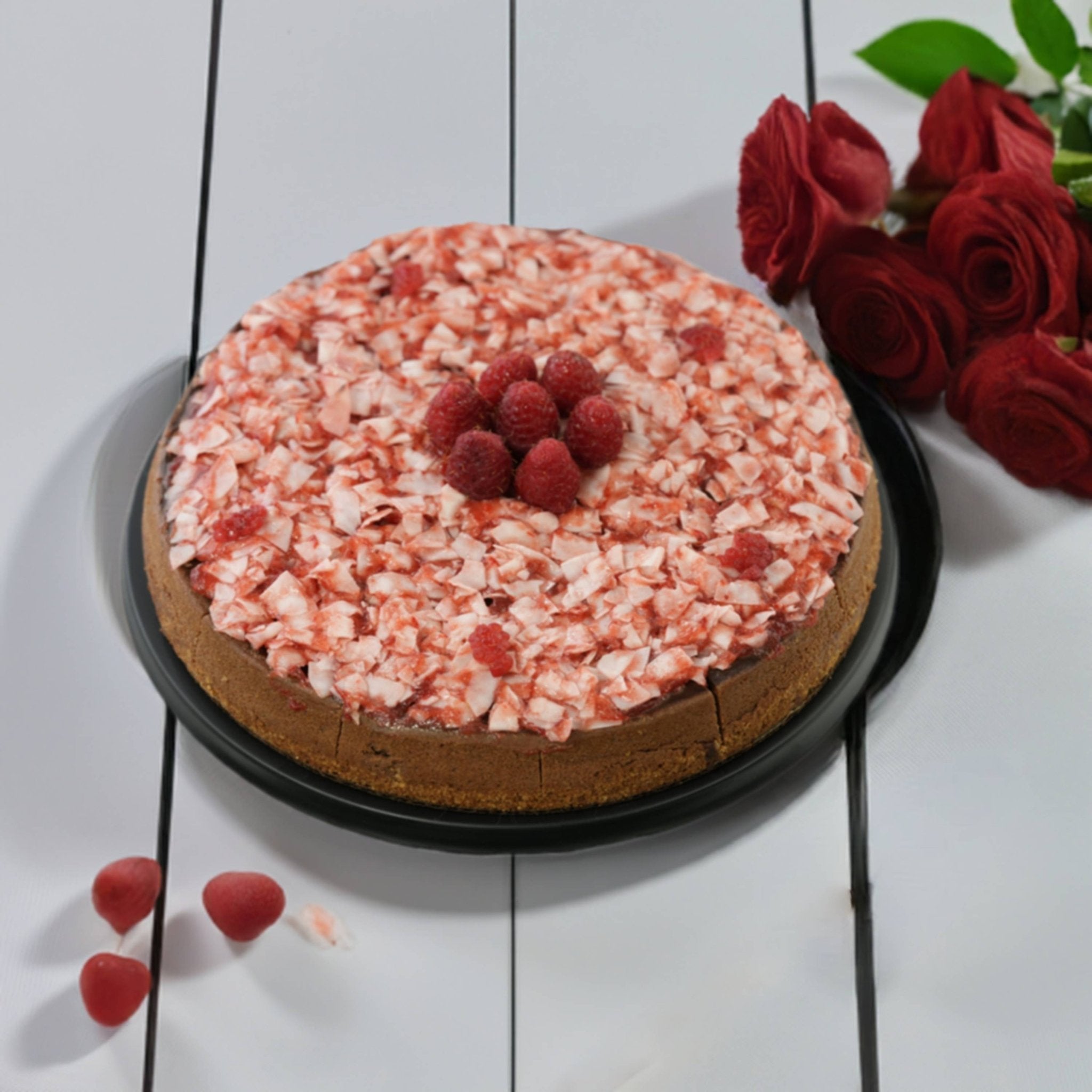 Andy Anand Chocolates Food & Beverages > Desserts & Sweets > Cakes > Gluten Free > Sugar-Free Cheesecakes Andy Anand Sugar-Free Raspberry Coconut Chocolate Cheesecake, 9-Inch, 2.6 lb – Chocolate Truffles, Diabetic-Friendly, Birthday Gift Box Sugar-Free Raspberry Coconut Cheesecake | Nationwide