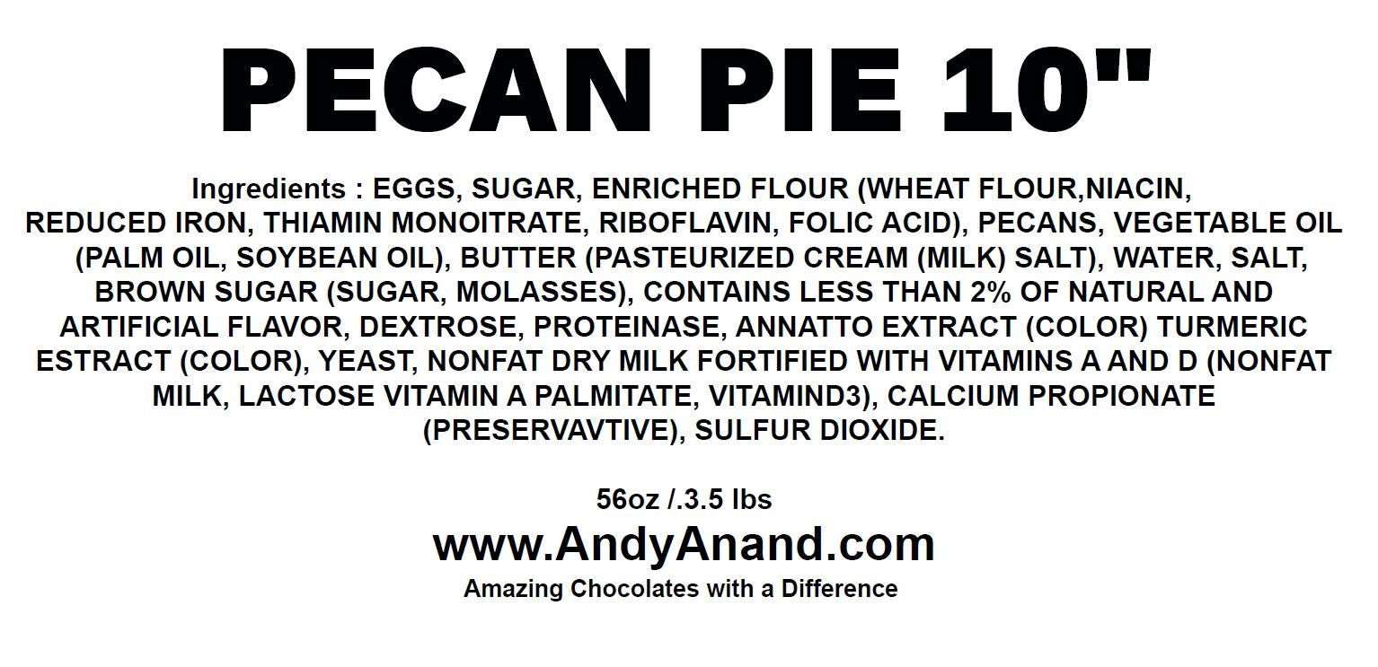 Pecan pie with crunchy pecans, creamy filling, and flaky crust - a classic American dessert from Andy Anand Chocolates. High-quality ingredients, no artificial flavors. Perfect for gatherings, celebrations, and gifting. Andy Anand Chocolates, All Products, Products, Pies.