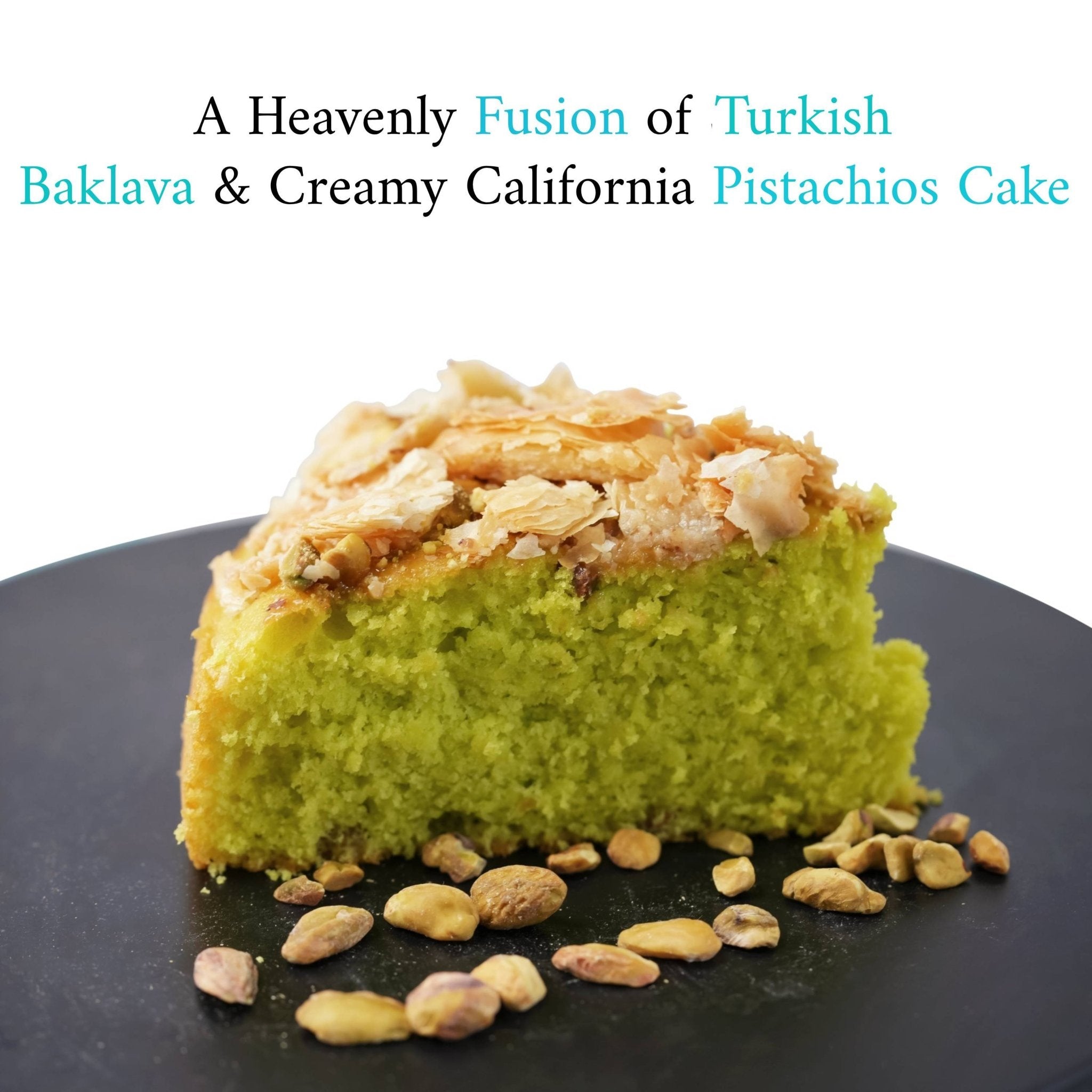 Andy Anand Chocolates Food & Beverages > Desserts & Sweets > Bakery > Cake Andy Anand Baklava Pistachio Cake, 9-Inch, 2.8 lb – Turkish Baklava & California Pistachio Fusion, Freshly Baked, Birthday Gift Box Baklava Pistachio Cake 9 inch | Hand-Baked, Nationwide