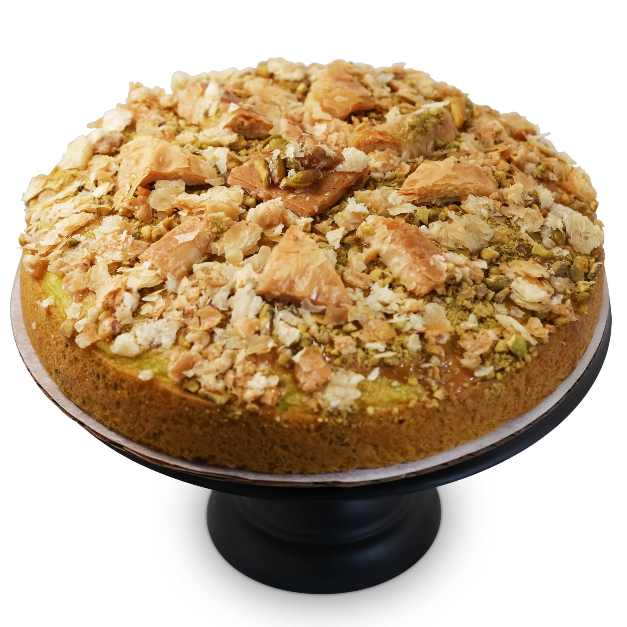 Andy Anand Chocolates Food & Beverages > Desserts & Sweets > Cakes > Sugar-Free Cakes Andy Anand Sugar-Free Baklava Pistachio Cake, 9-Inch, 2.8 lb – Turkish & California Fusion, Keto, Diabetic-Friendly Birthday Gift Box Sugar-Free Baklava Pistachio Cake | Keto & Diabetic-Friendly