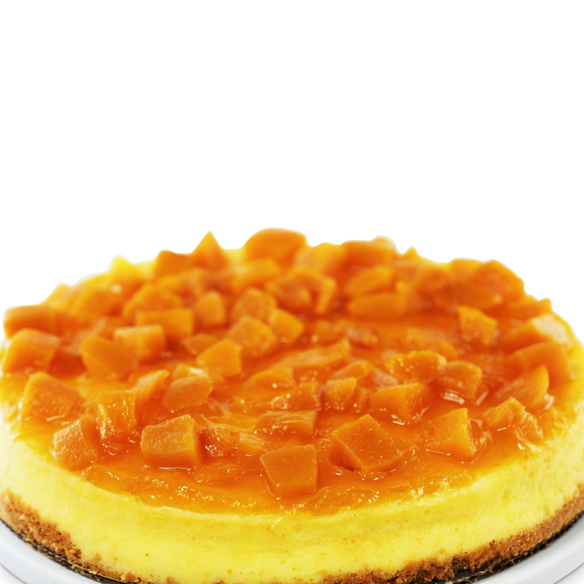 Sugar Free Peach Cheesecake Decadent cheesecake with fresh peach topping, a delightful sugar-free dessert from Andy Anand Chocolates, All Products, Products, Cheesecake Sugar Free.