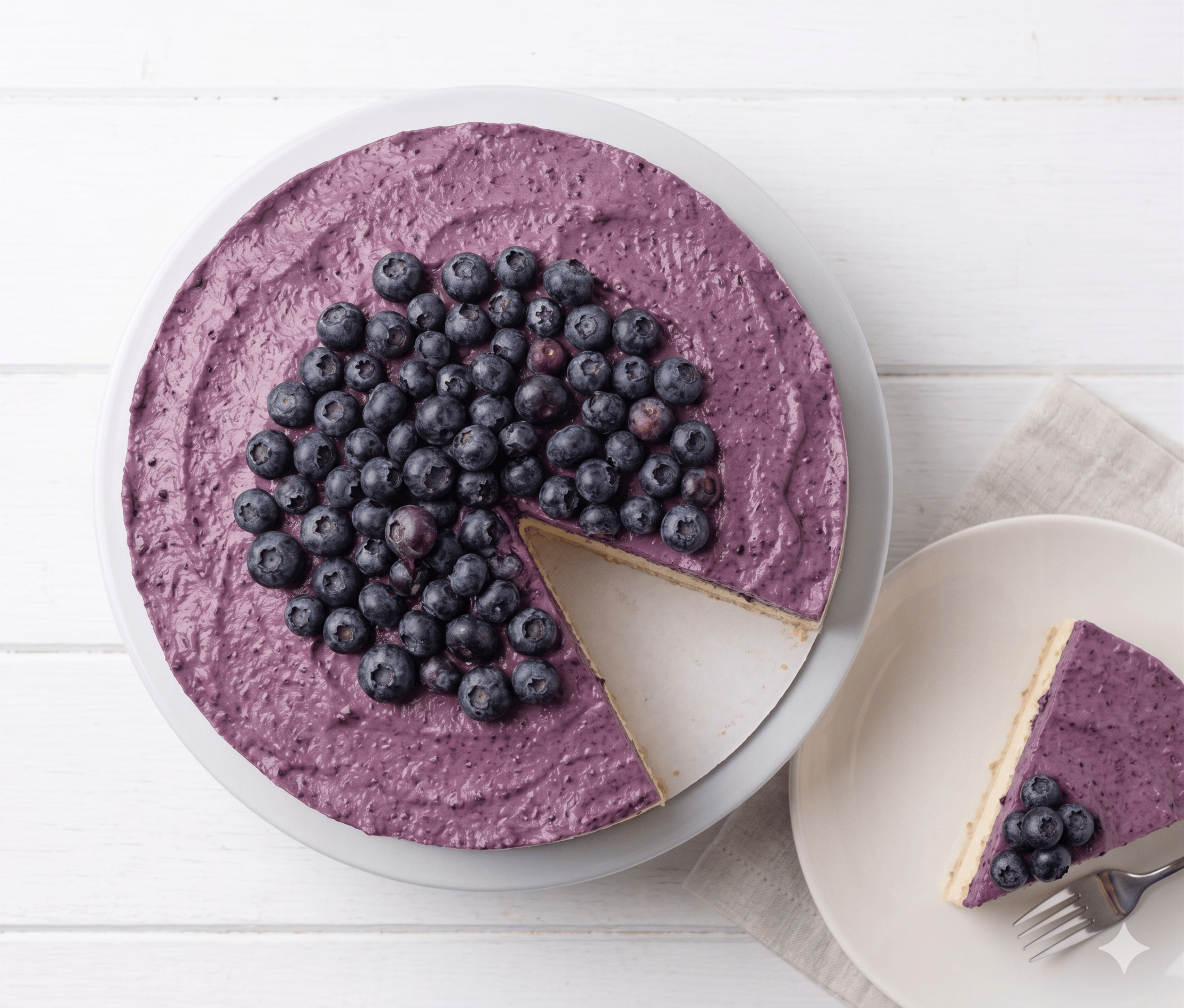 Andy Anand Sugar-Free Blueberry Lemon Mousse Cake (2.6 lbs) | Keto & Diabetic-Friendly | SoCal Bakery — image 2