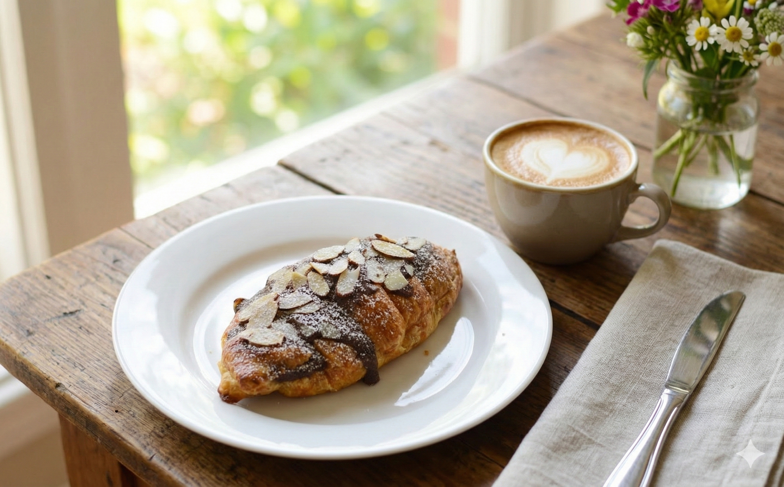 Andy Anand Dark Chocolate Almond Croissants Cake 10pcs - Handcrafted, Guilt-Free, 2 lbs