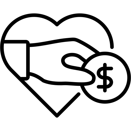 Andyanand donation icon representing charitable giving and social support initiatives