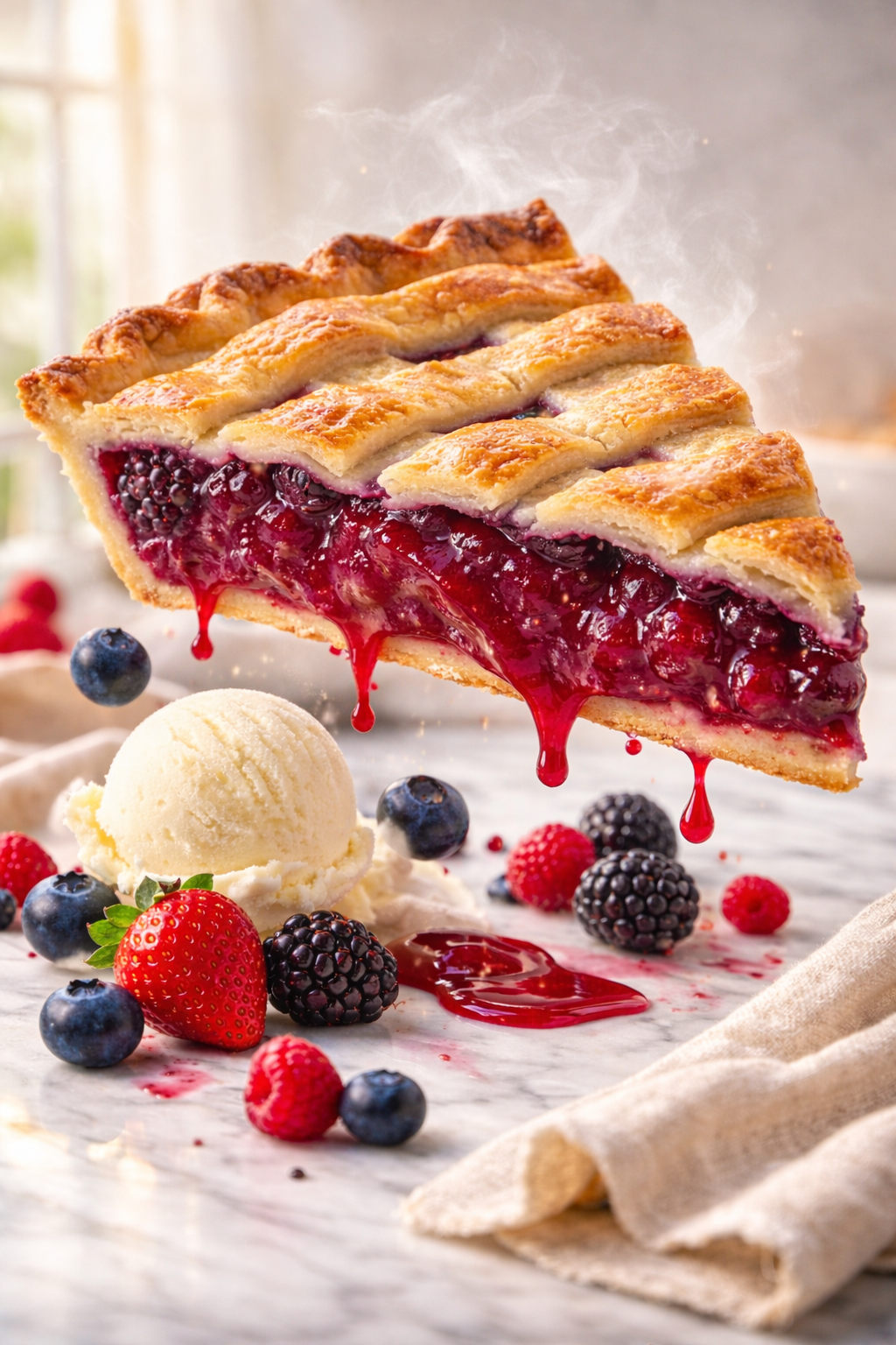 Andyanand Food & Beverages > Desserts & Sweets > Pie Andy Anand Sugar-Free Mixed Berry Pie, 2.6 lb – Strawberries, Blueberries & Blackberries, Keto & Diabetic-Friendly, Birthday Gift Box Sugar-Free Mixed Berry Pie | Keto, Ships Nationwide