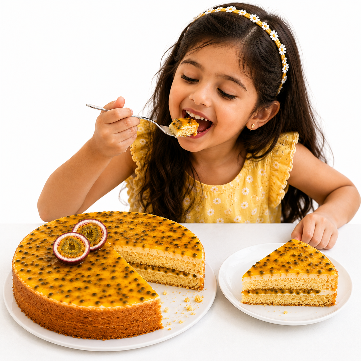 Andy Anand Gluten Free Dairy Free Vegan Passion Fruit Cake 9 Inch 2.9 lbs – Tropical Glaze, Moist Sponge, Egg Free, Handmade Gourmet Birthday Gift