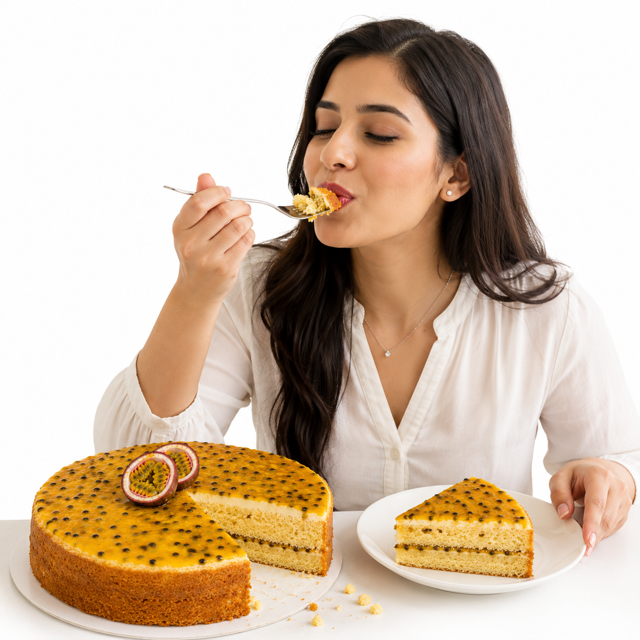 Andy Anand Gluten Free Dairy Free Vegan Passion Fruit Cake 9 Inch 2.9 lbs – Tropical Glaze, Moist Sponge, Egg Free, Handmade Gourmet Birthday Gift