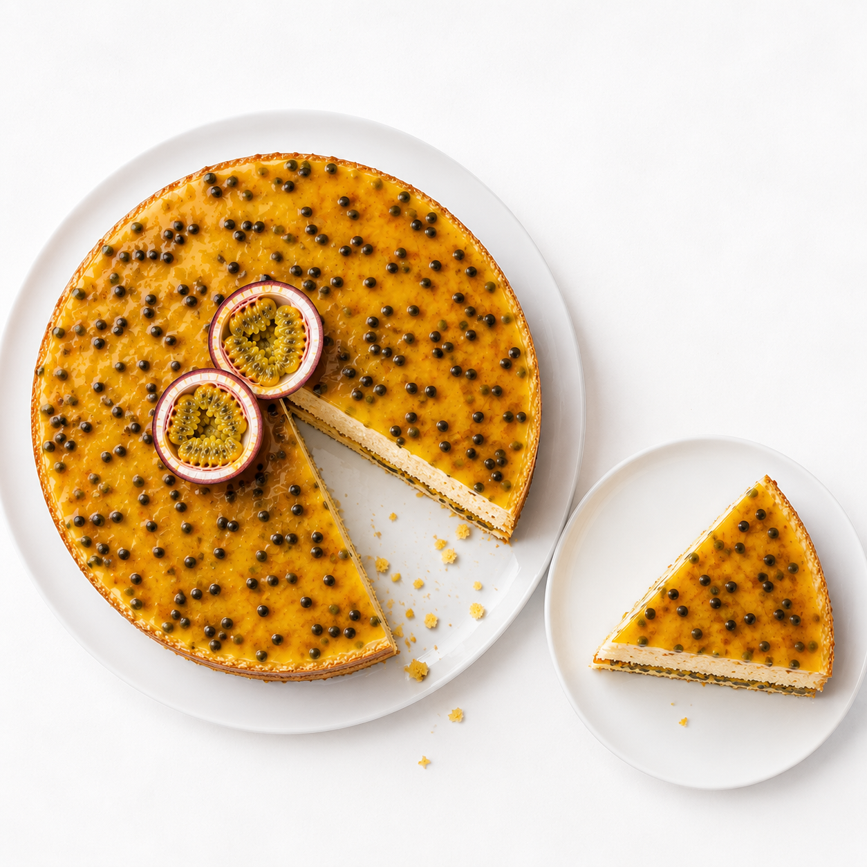 Andy Anand Gluten Free Dairy Free Vegan Passion Fruit Cake 9 Inch 2.9 lbs – Tropical Glaze, Moist Sponge, Egg Free, Handmade Gourmet Birthday Gift