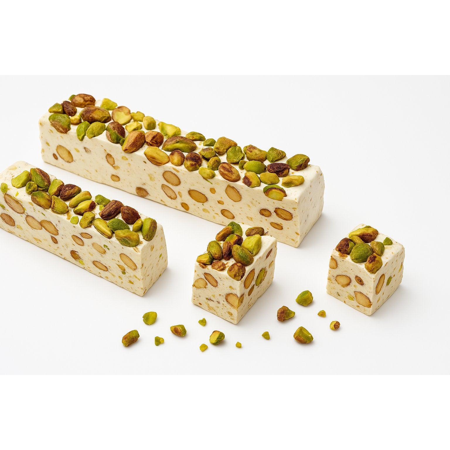 Andy Anand Chocolates Food & Beverages > Desserts & Sweets > Nougat Andy Anand Roasted Pistachio Soft Turron Nougat, 7 oz – Spanish Homemade-Style, Wildflower Honey, Gluten-Free Gourmet Snack Gift Box Roasted Pistachio Turron Nougat 7 oz | Nationwide