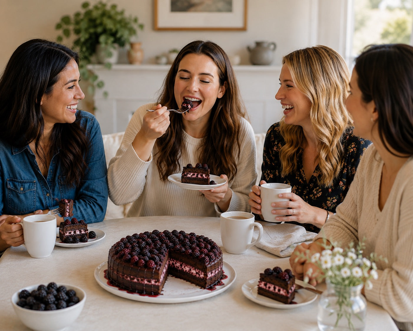 Andy Anand Sugar-Free Blackberry Chocolate Cake 9" 2.8 lb, No Sugar Added, Keto & Diabetic Friendly, Low Carb Gourmet Fresh Baked Bakery Dessert