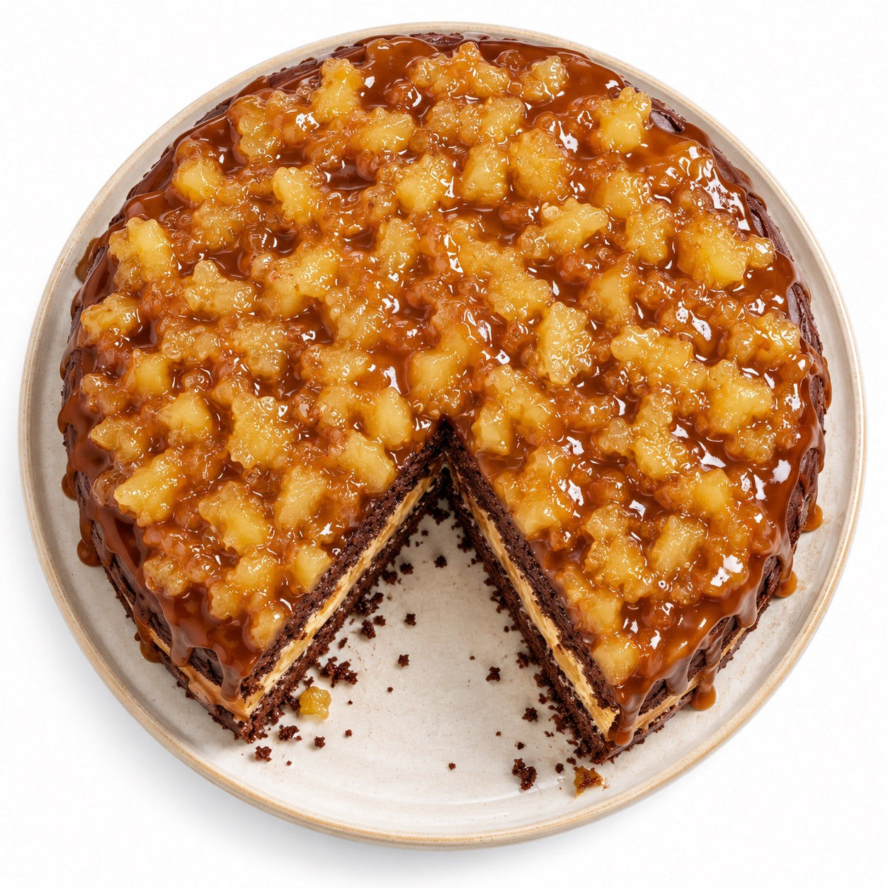Gâteau renversé à l'ananas sans sucre Andy Anand 9" - Recette de gâteau fraîchement cuit dans un style maison (2,6 lb)