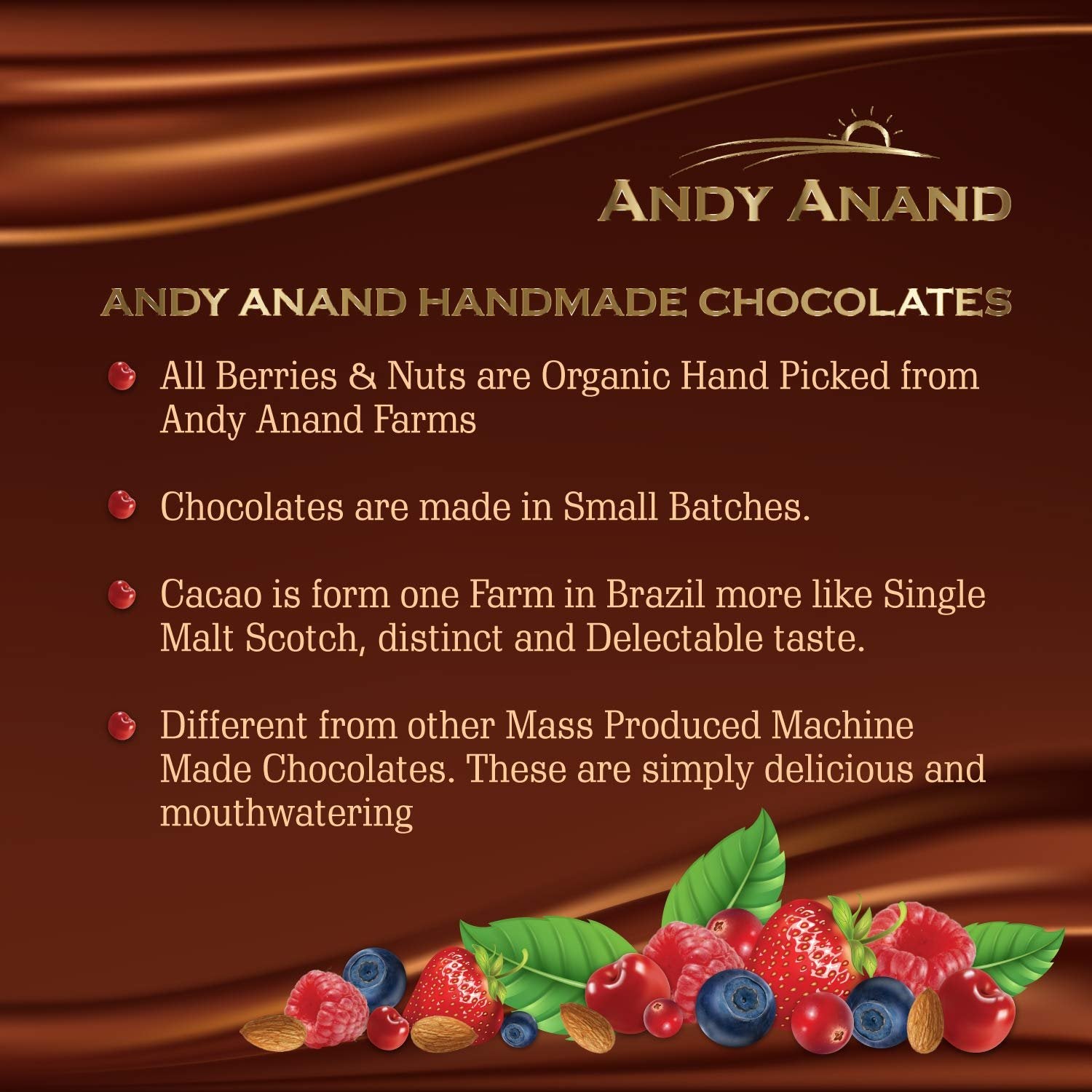 Andy Anand Chocolates Food & Beverages > Desserts & Sweets > Carob > Malt Ball Andy Anand Carob Malt Balls, 1 lb – Tastes Like Chocolate, All-Natural Gift Box, Birthday, Valentine's, Christmas, Anniversary & Holiday Carob Malt Balls 1 lb | Caffeine-Free, Nationwide