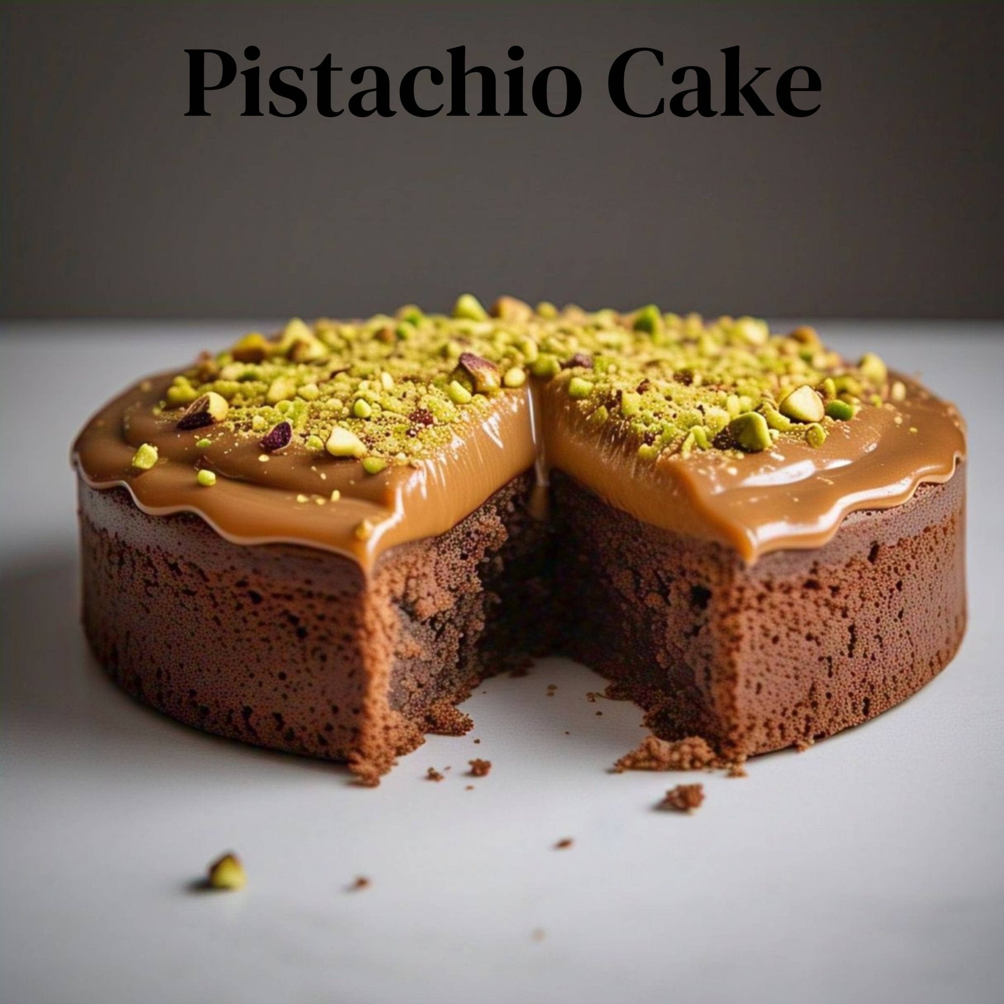 Sugar-Free Caramel Pistachio Cake