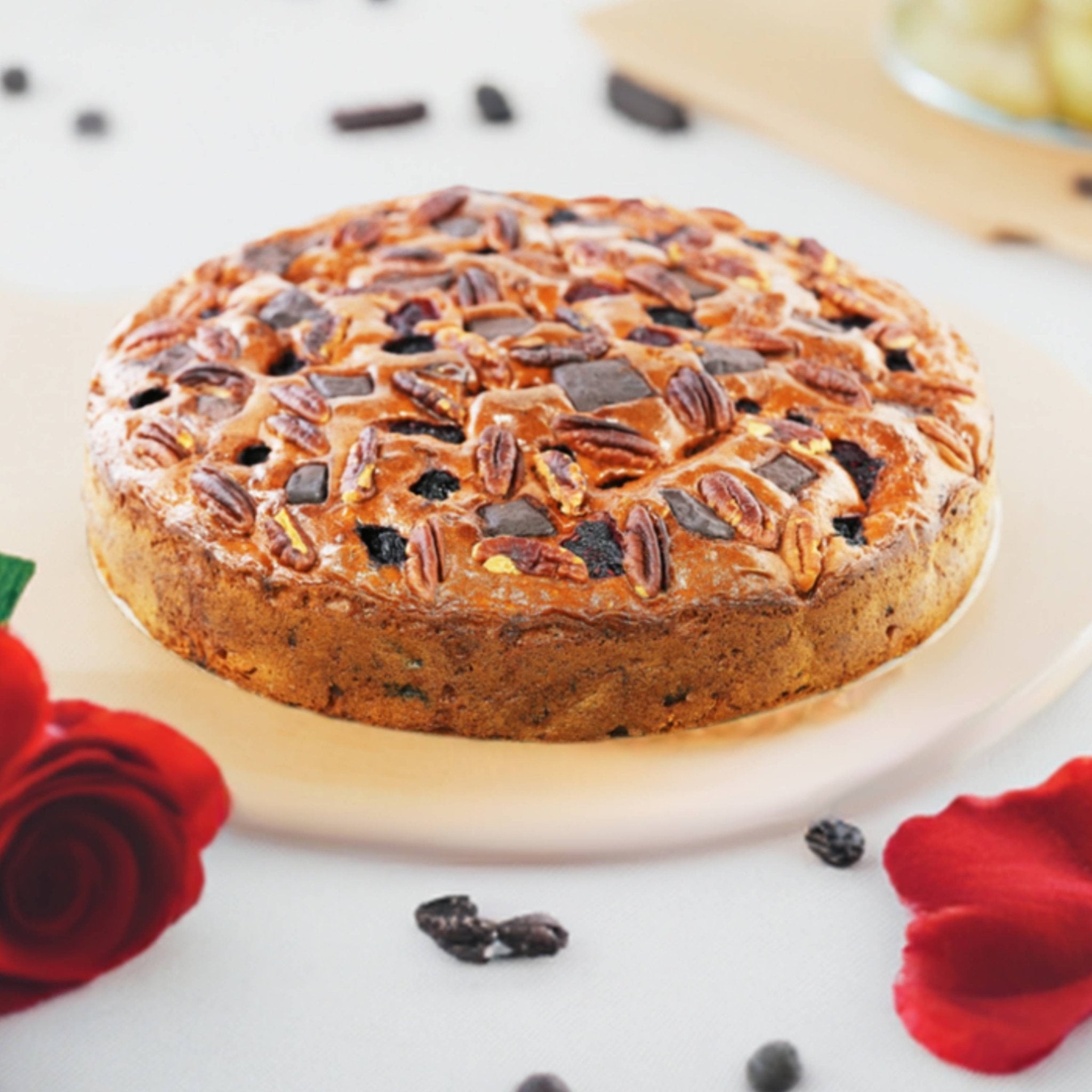 Pastel de frutas con chocolate sin azúcar. Saborea lentamente desde el sur de California - Andyanand