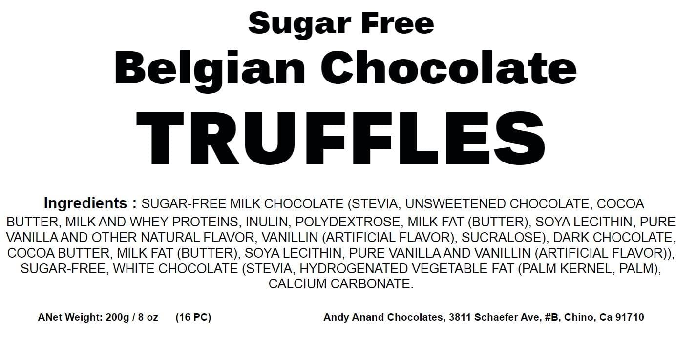Sugar Free Belgian Chocolate Truffles Chocolates for diabetics