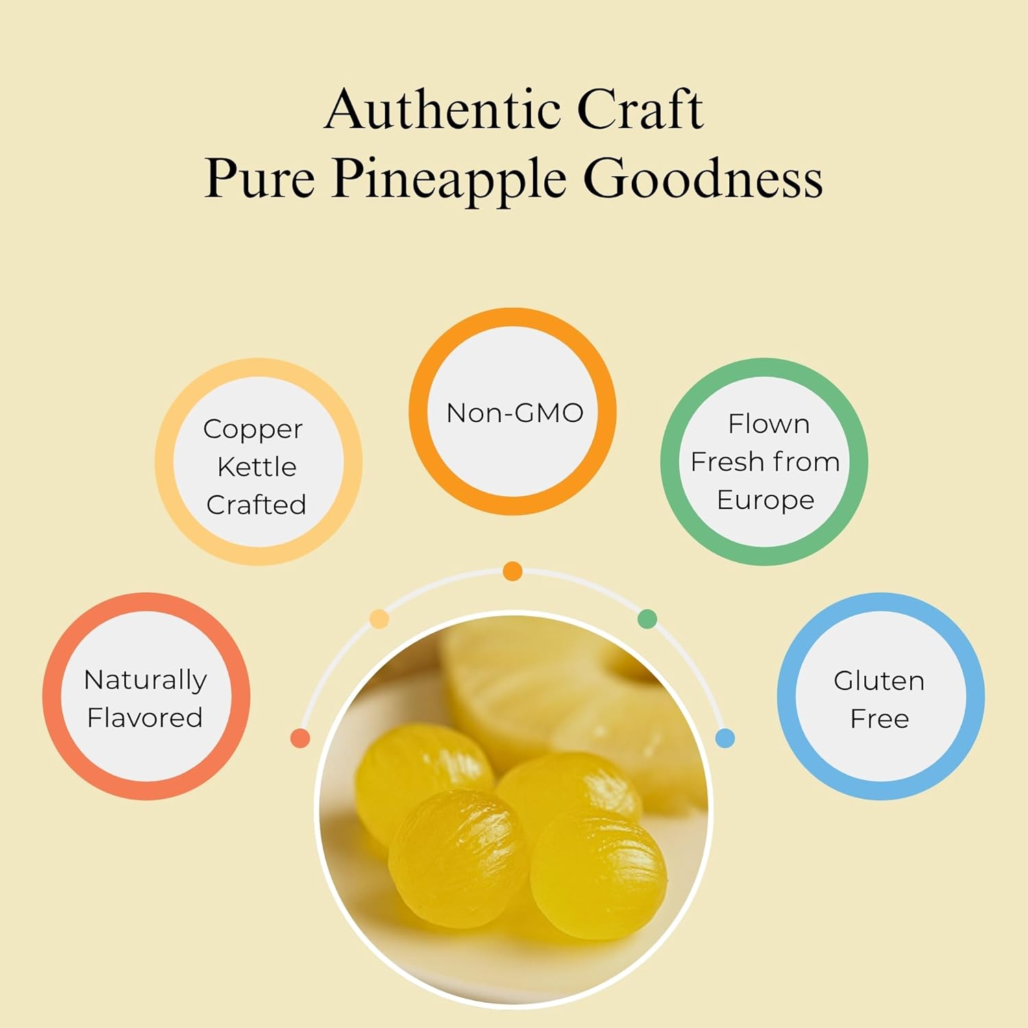 Sugar Free Pineapple Hard Candy non sugar candy