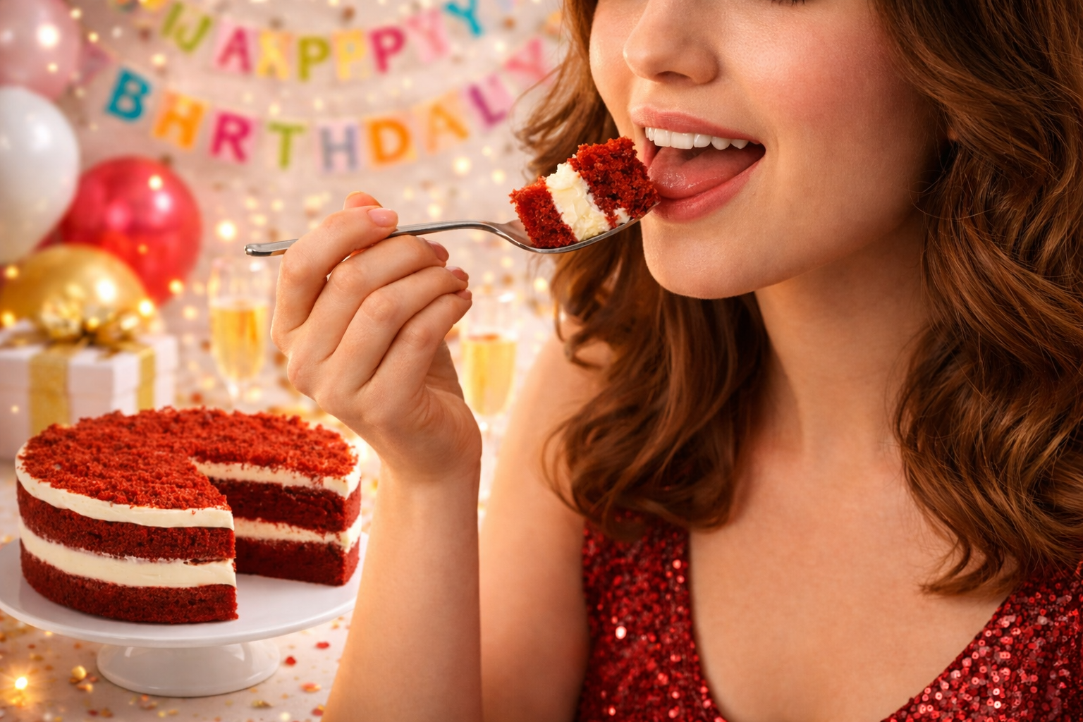 low carb & healthy red velvet cake 