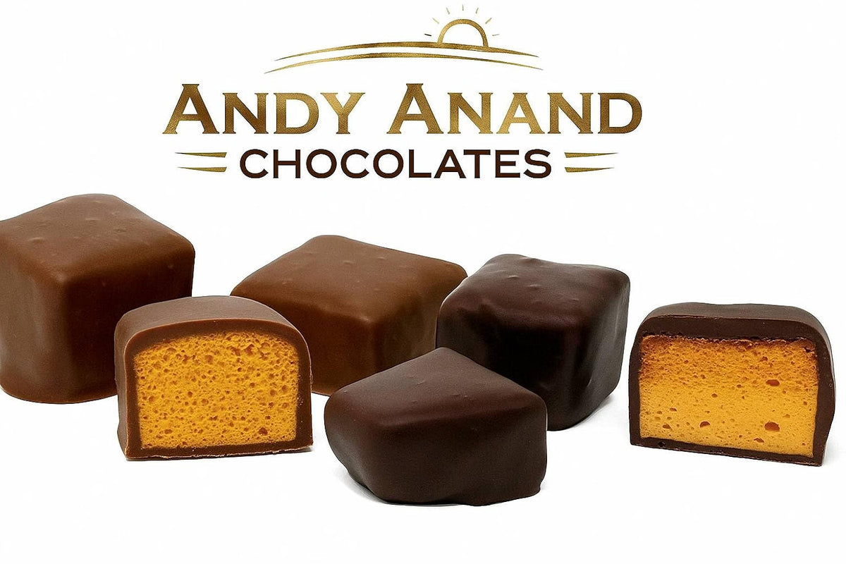 ANDY ANAND CHOCOLATIER Heavenly Belgian Milk & Dark Chocolate Honeycomb Sponge Candy