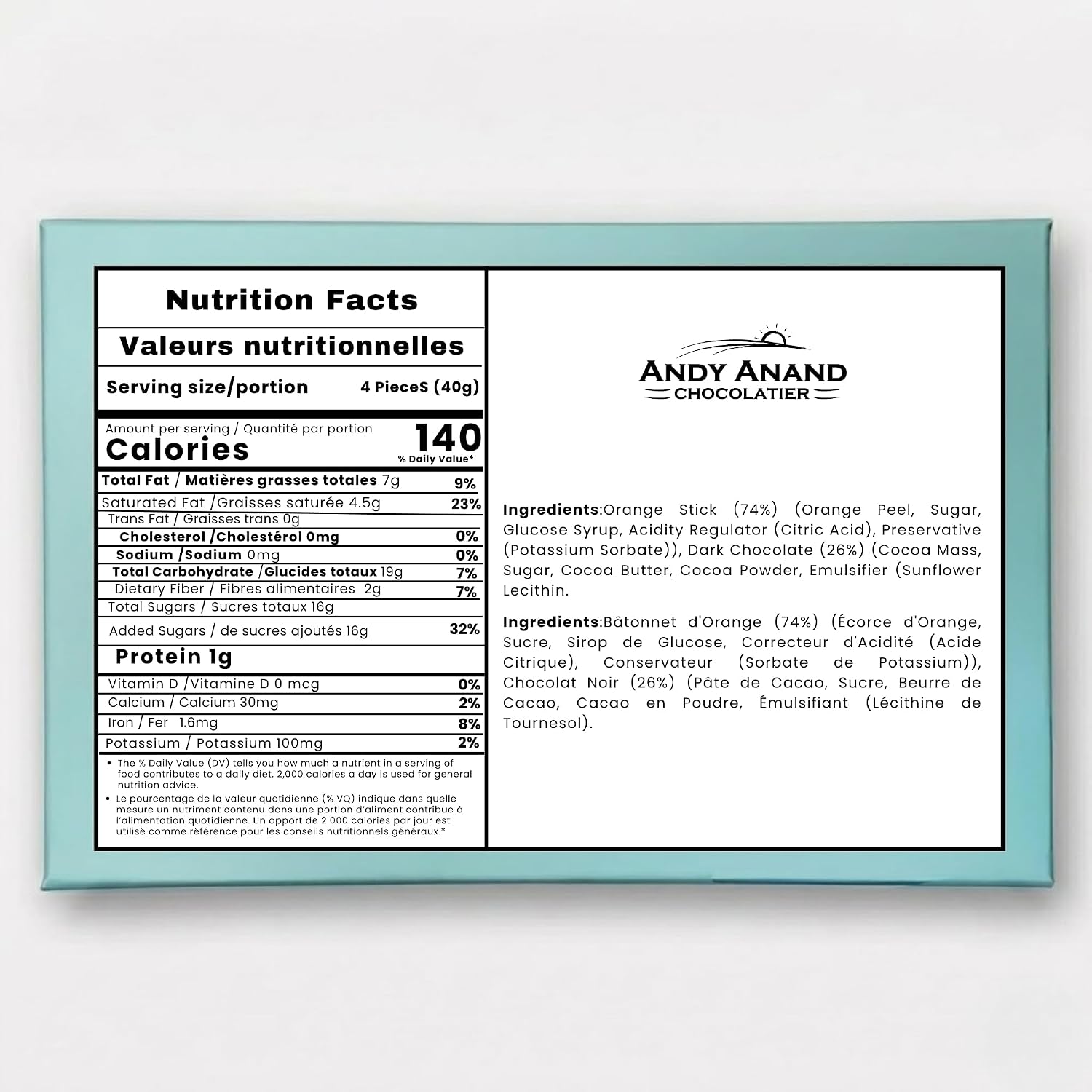 Andy Anand Chocolate oscuro con cáscara de naranja (1 libra) Delicias decadentes para satisfacer tus antojos