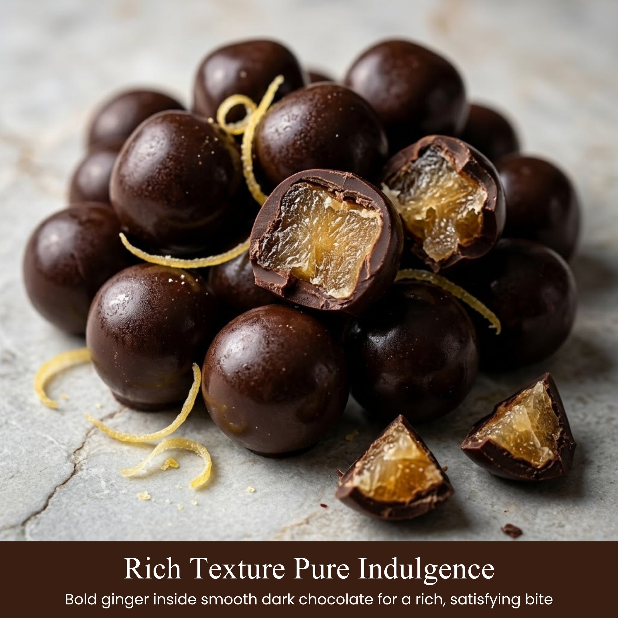 Chocolates oscuros con jengibre de California Premium de Andy Anand, 1 libra: ¡Disfrute del placer puro!