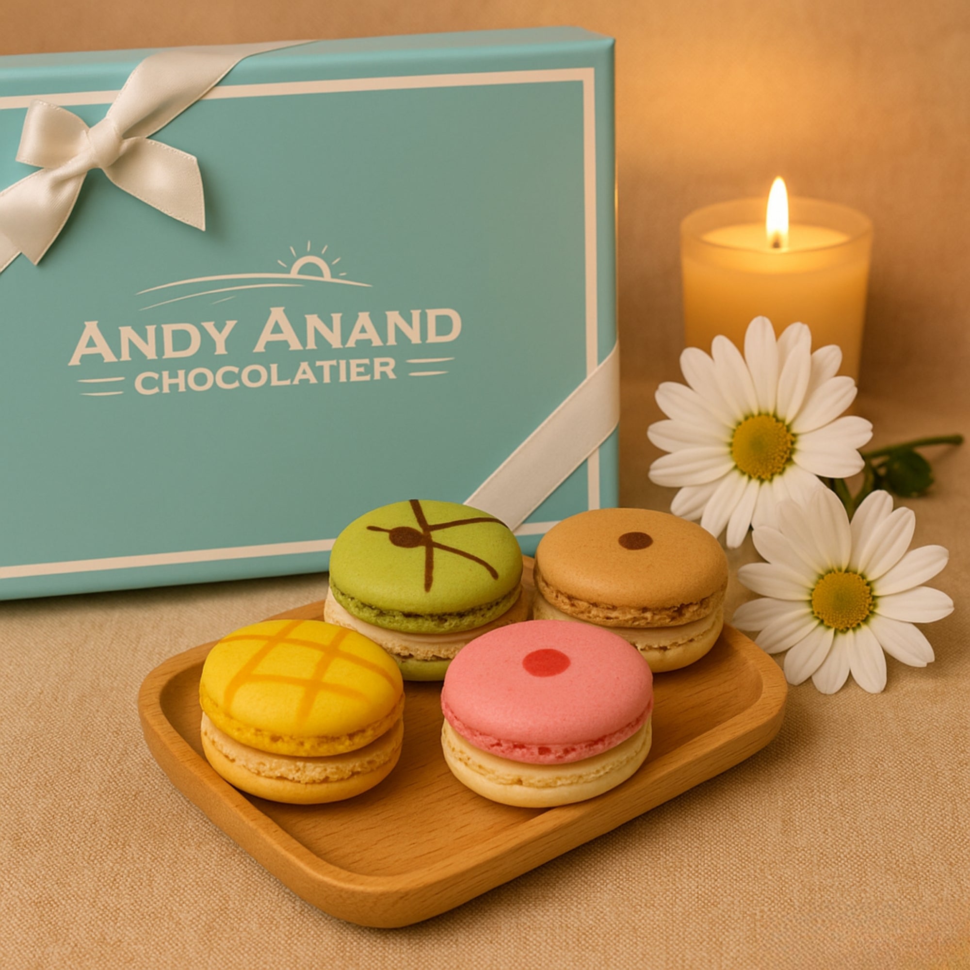 Andy Anand French Macarons, 48-Piece Gift Box – Made Fresh Daily, Decadent Assorted Flavors, Gluten-Free – Birthday & Holiday Gift Box