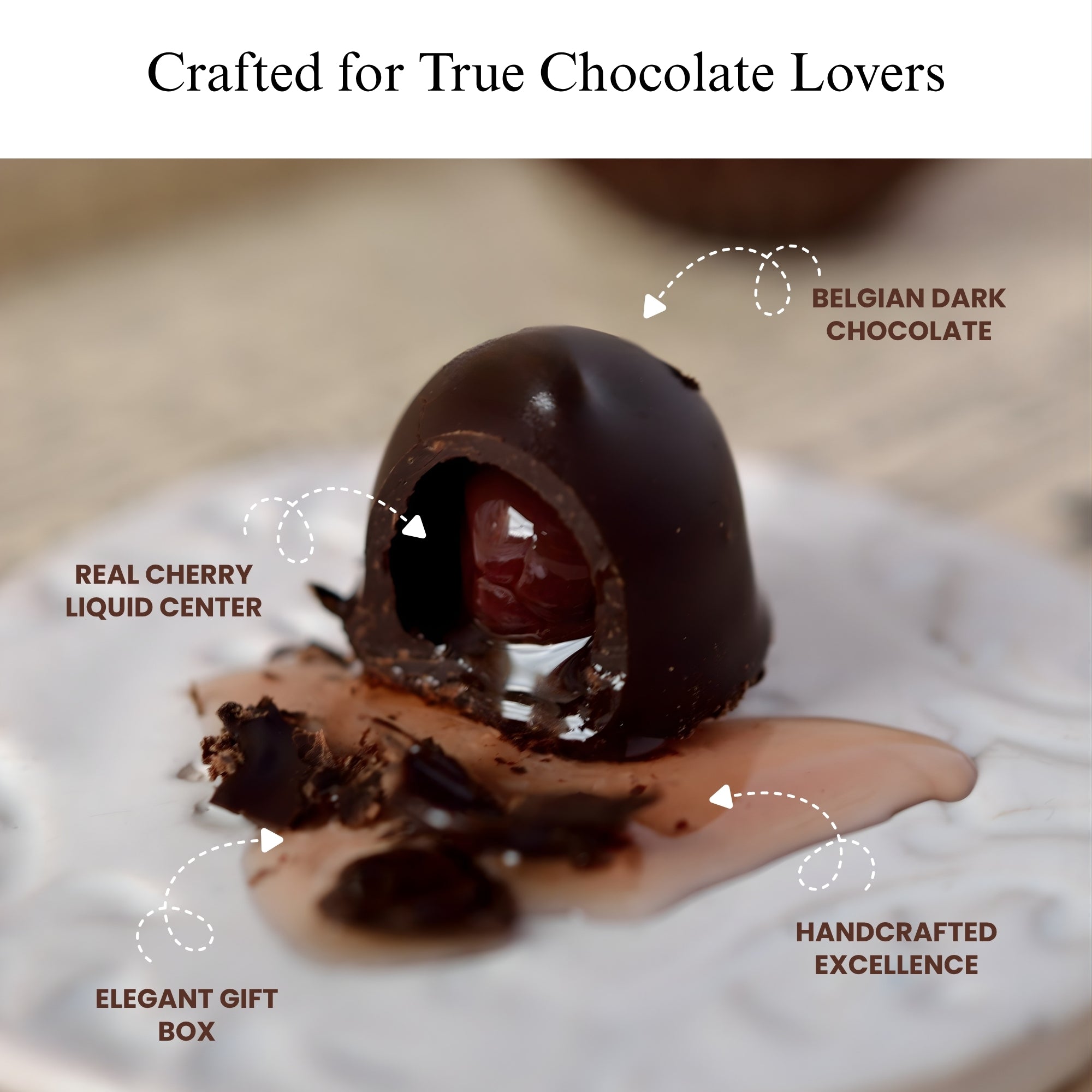 Andyanand Food & Beverages > Desserts & Sweets > Chocolate > Sugar Free Andy Anand Sugar-Free Belgian Dark Chocolate Cherry Cordials, 25 pc – Plant-Based, Liquid Center, Diabetic-Friendly, Birthday Gift Box Sugar-Free Vegan Cherry Cordials 48 pc | Nationwide