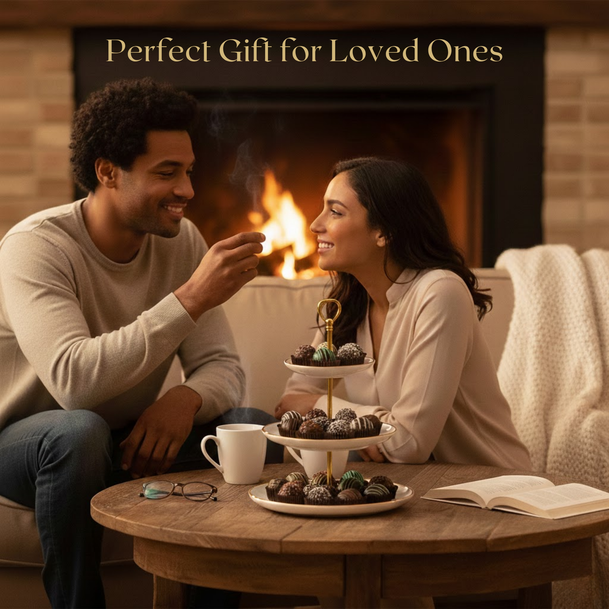 Andyanand Food & Beverages > Desserts & Sweets > Chocolate Andy Anand Gluten-Free Belgian Dark Chocolate Truffles, 16 pc, 8 oz – Champagne, Rum, Amaretto & Black Forest, Birthday & Holiday Gift Liqueur Truffles 16 pc | Non-Alcoholic, Ships Nationwide