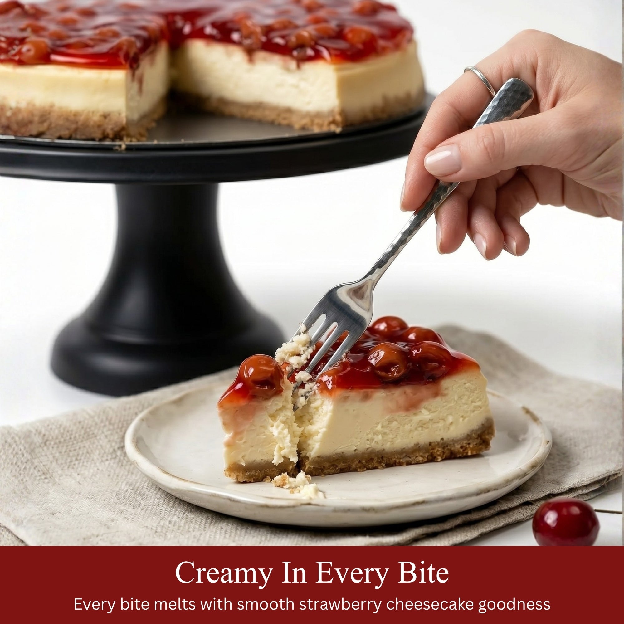 Andy Anand Tarta de queso y cerezas sin azúcar 9" - 3.4 lbs