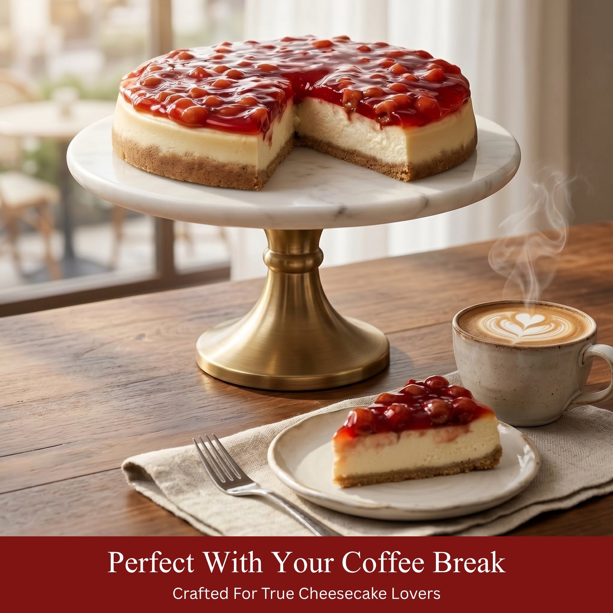 Andy Anand Tarta de queso y cerezas sin azúcar 9" - 3.4 lbs