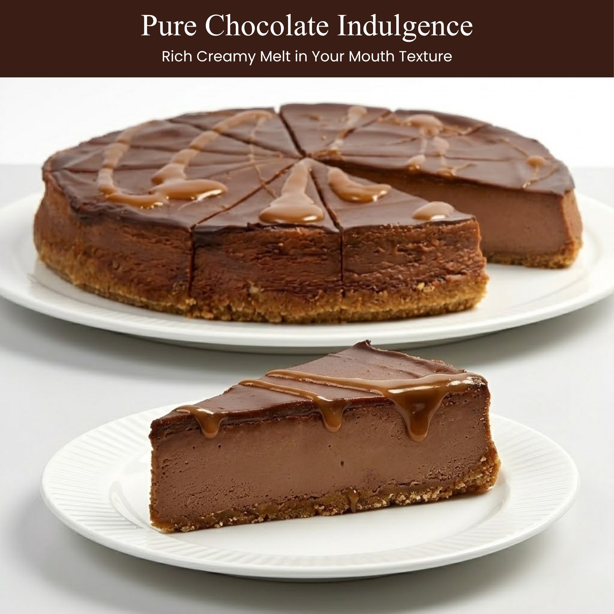 Andy Anand Chocolate Fudge Cheesecake 9" - Deléitese en cada bocado (2 lbs)