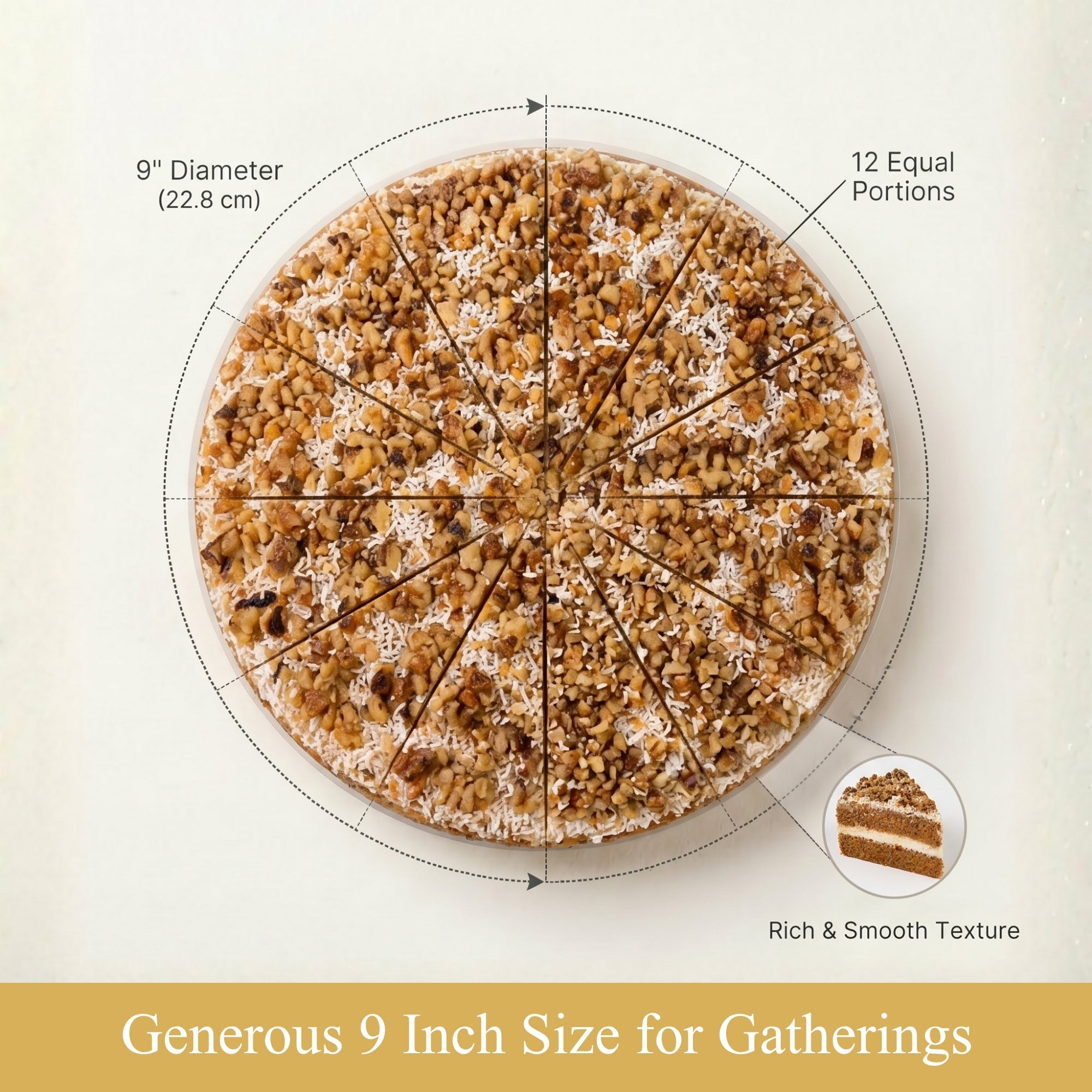 Andy Anand Chocolates Food & Beverages > Desserts & Sweets > Cakes > Sugar-Free Cakes Andy Anand Gluten-Free Carrot Cake, 3 lb – Fresh-Grated Carrots, Walnuts, Cinnamon & Cream Cheese Frosting, No Preservatives Gift Box Gluten-Free Carrot Cake | 