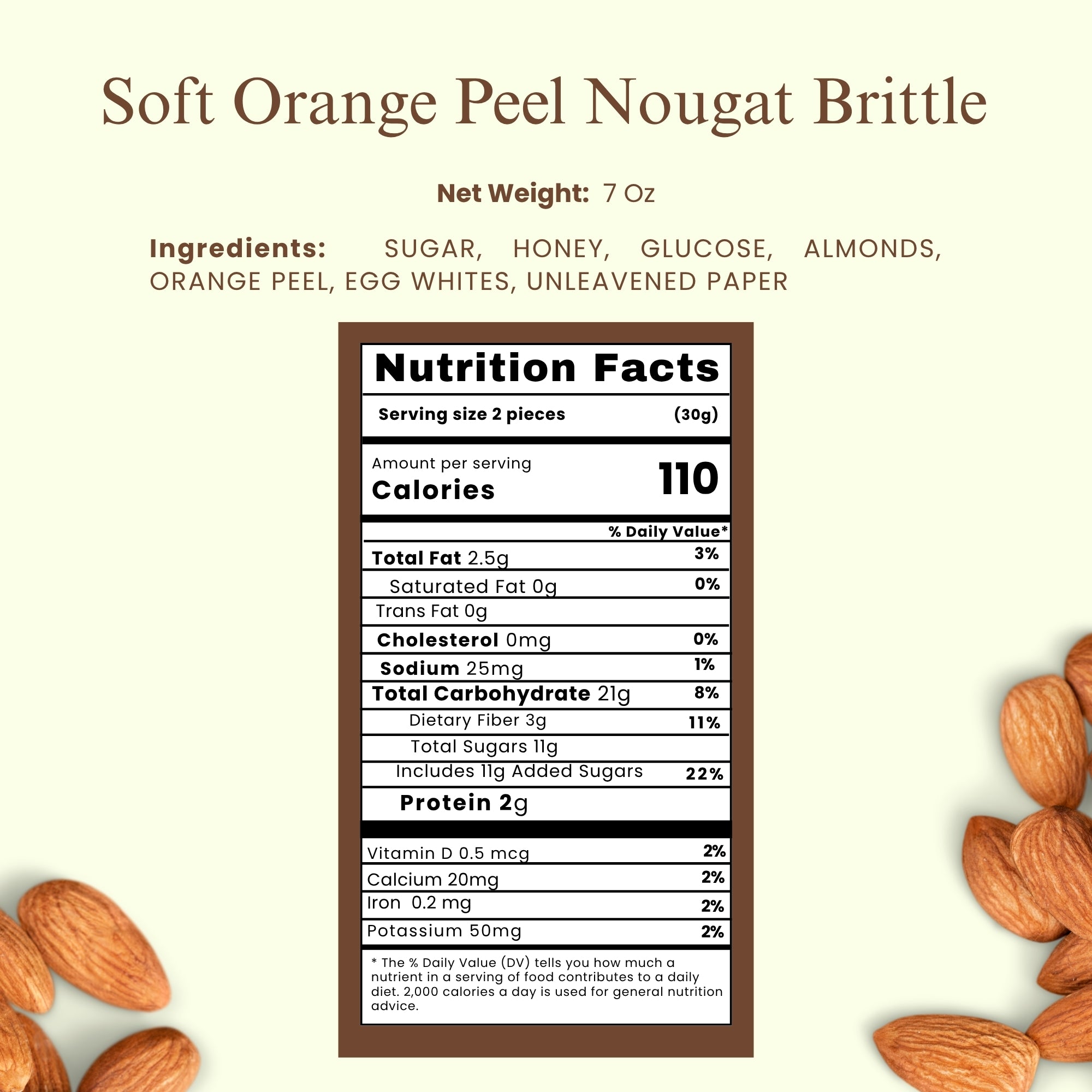 Andy Anand Nougats moelleux au turron et au miel de fleurs sauvages, délicieusement divins et à l'écorce d'orange - Bonbons au turron et au nougat - Une friandise espagnole traditionnelle - Du plaisir à chaque bouchée 7 oz - Paquet de 2