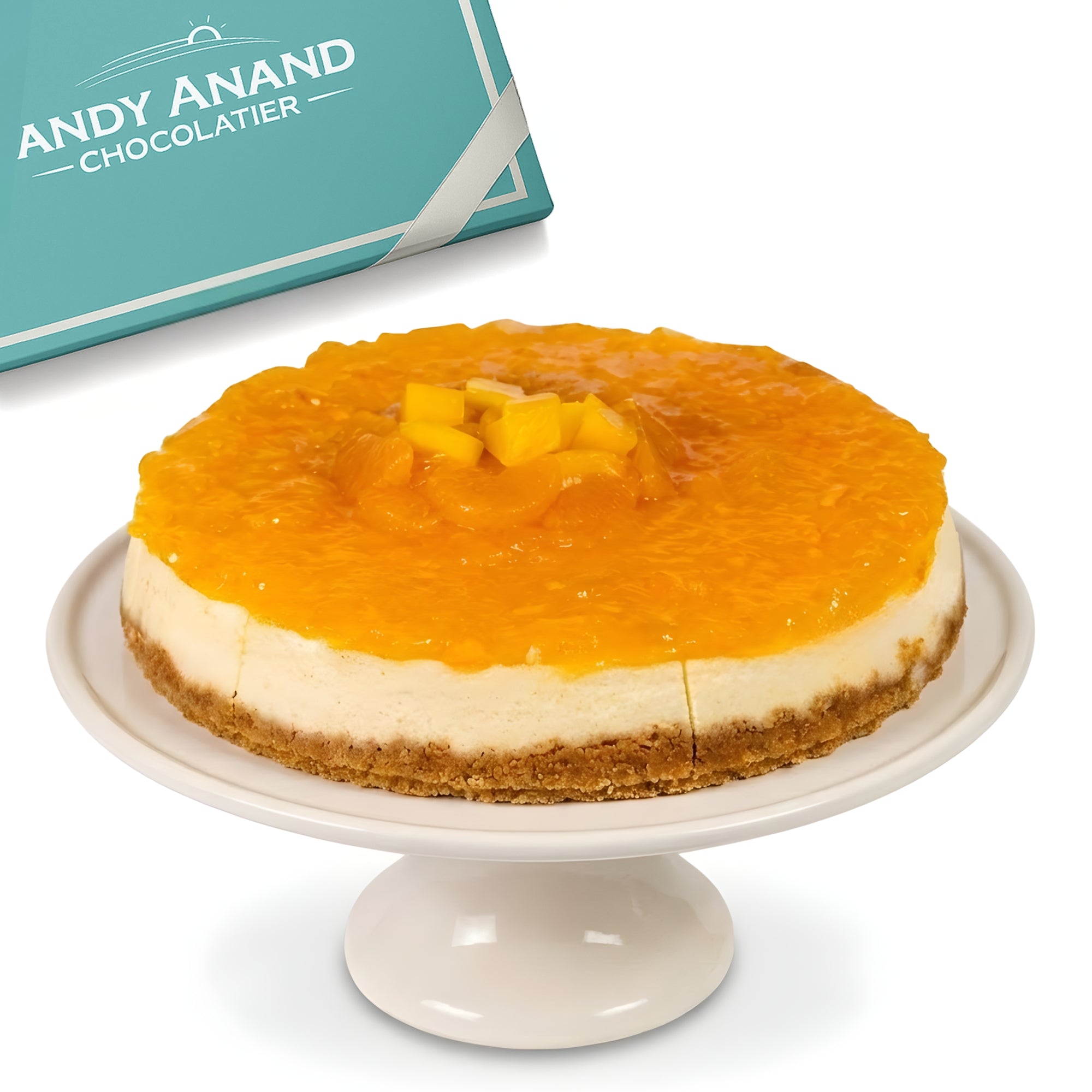 Andy Anand Indulgent Cheesecake de frutas tropicales sin azúcar - Divine Cheesecake Delights (2 lbs)