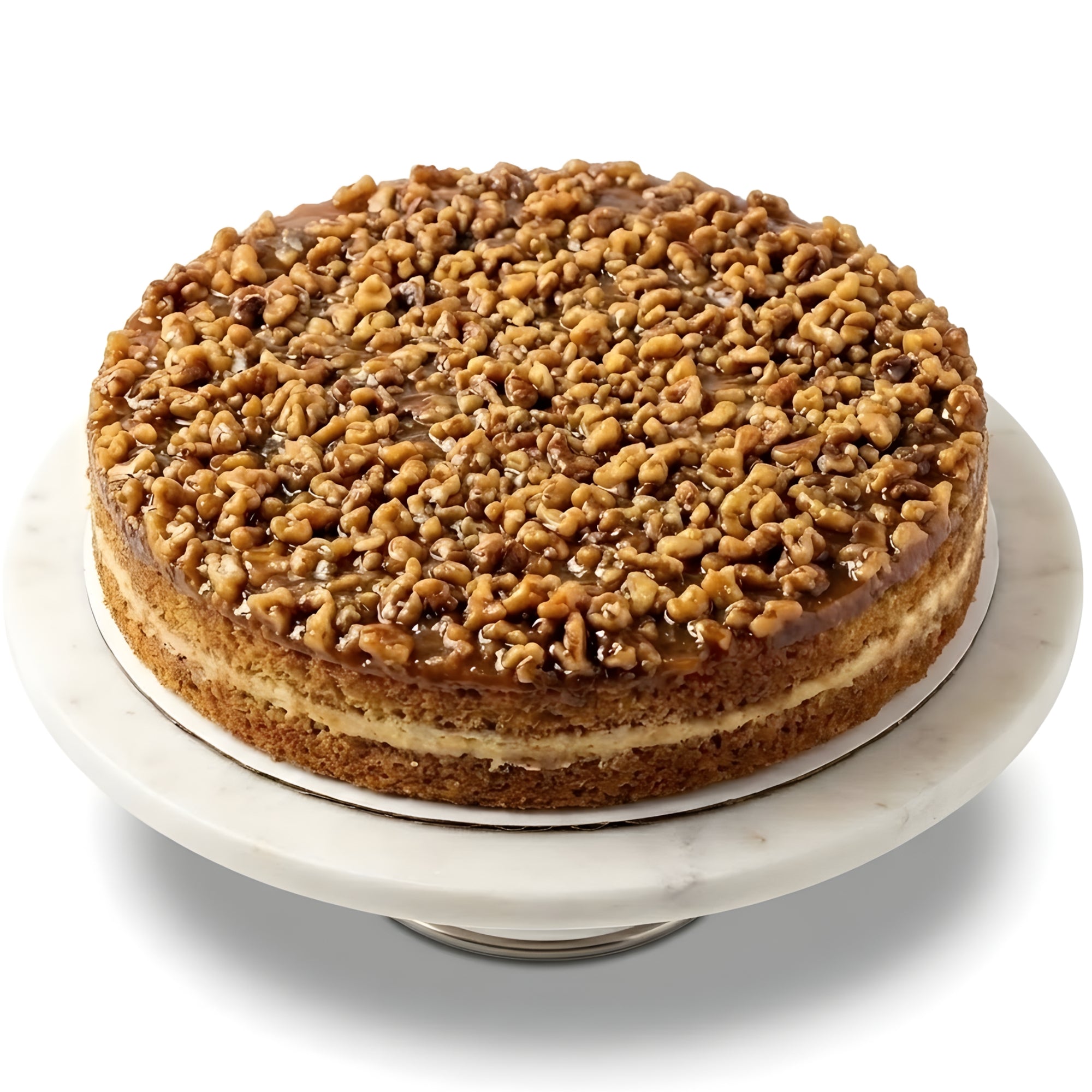 Andy Anand Gluten-Free Dairy-Free Caramel Walnut Cake, 9-Inch – Hand-Baked, Real Walnuts & Caramel Drizzle, No Preservatives, Birthday Gift