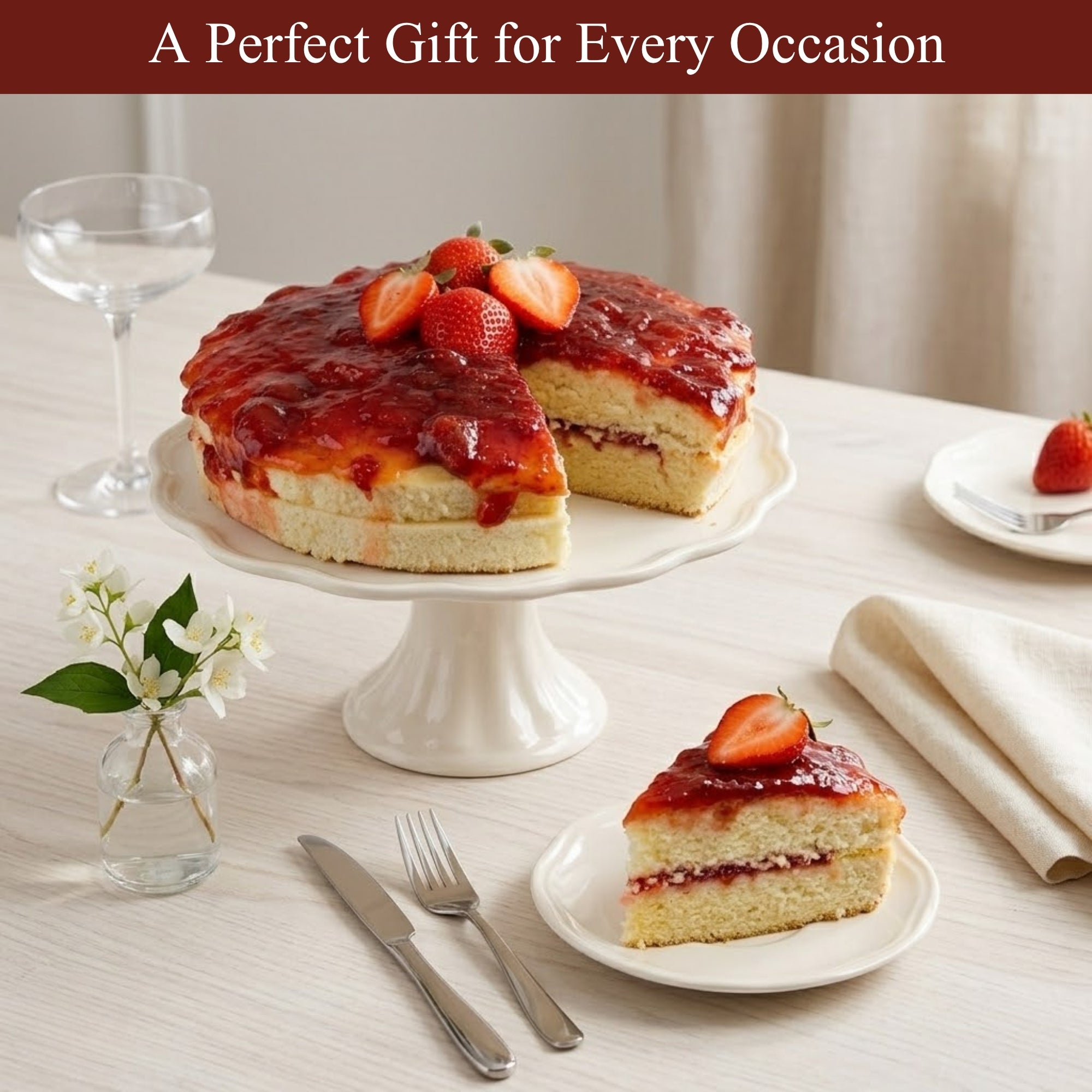 Andy Anand Yummy Pastel Tradicional de Fresa 9" - 2 lbs