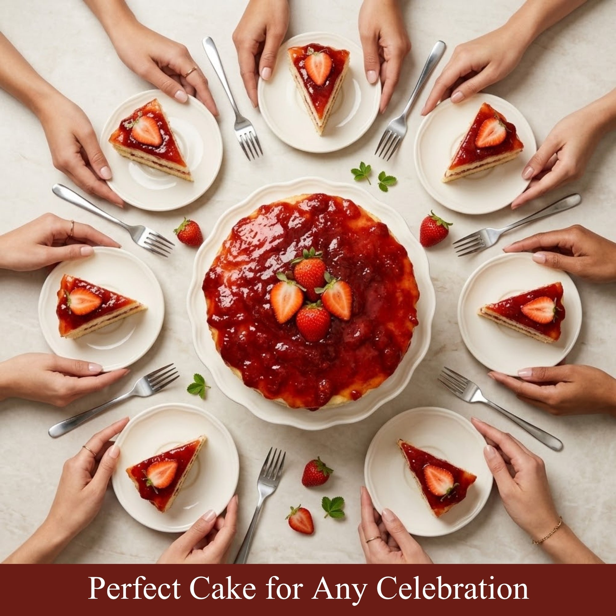 Andy Anand Yummy Pastel Tradicional de Fresa 9" - 2 lbs