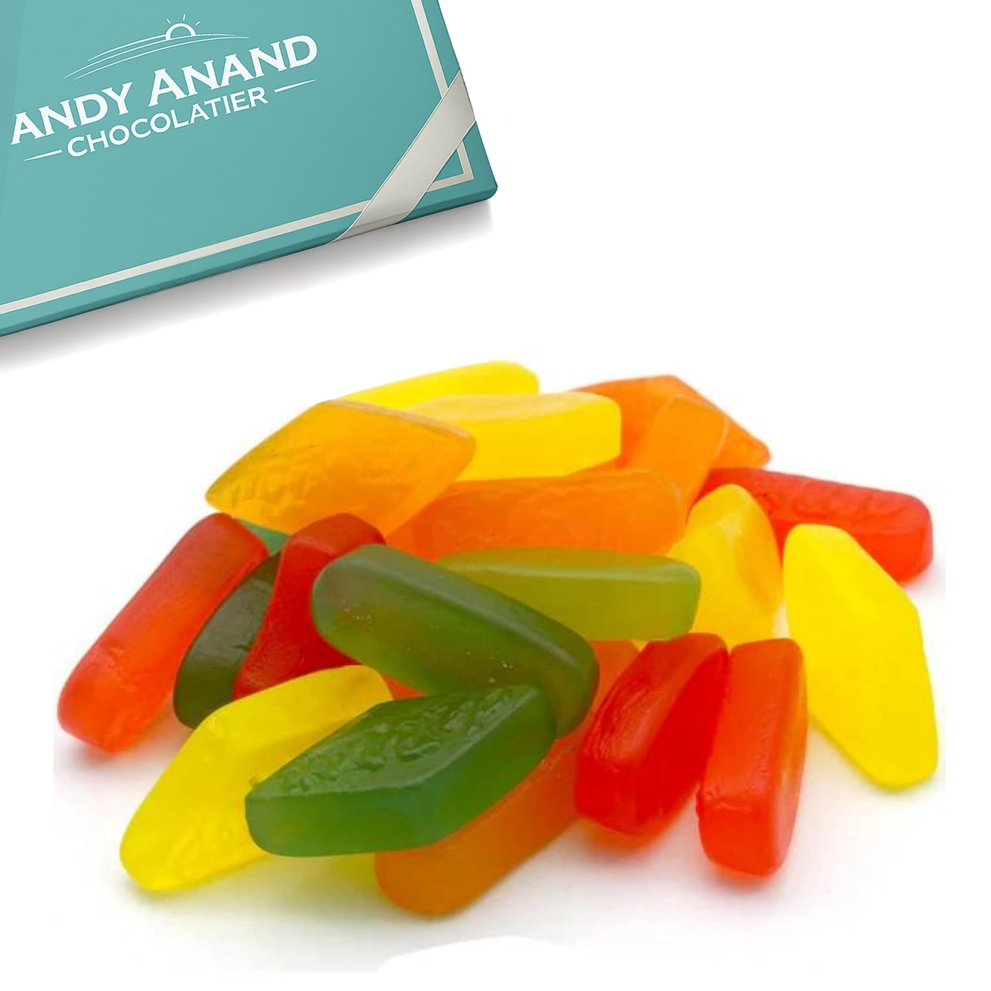 Andy Anand Bonbons gélifiés au vin hollandais sans sucre : saveurs fruitées irrésistibles, importées des Pays-Bas, sans gluten, bonbons importés sans sucre ajouté - Délicieux et sains 7 oz - Paquet de 2 (livré gratuitement)
