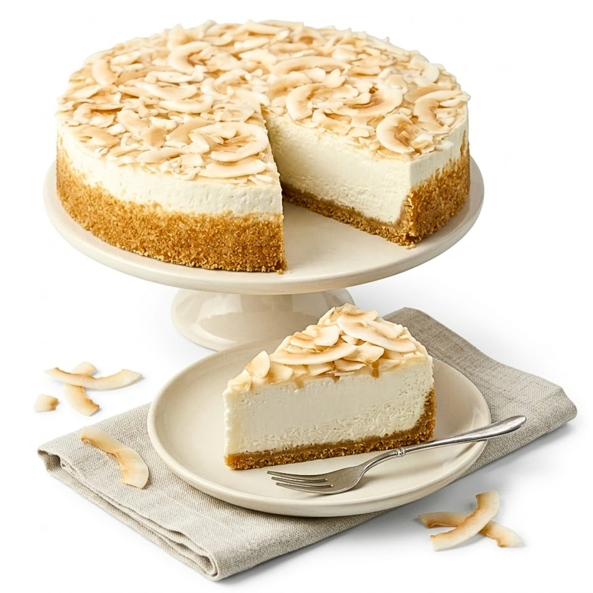Gâteau mousse citron-coco sans sucre Andy Anand (3 lb) - Desserts de boulangerie succulents et crémeux, plaisir sans culpabilité (3 lb) 