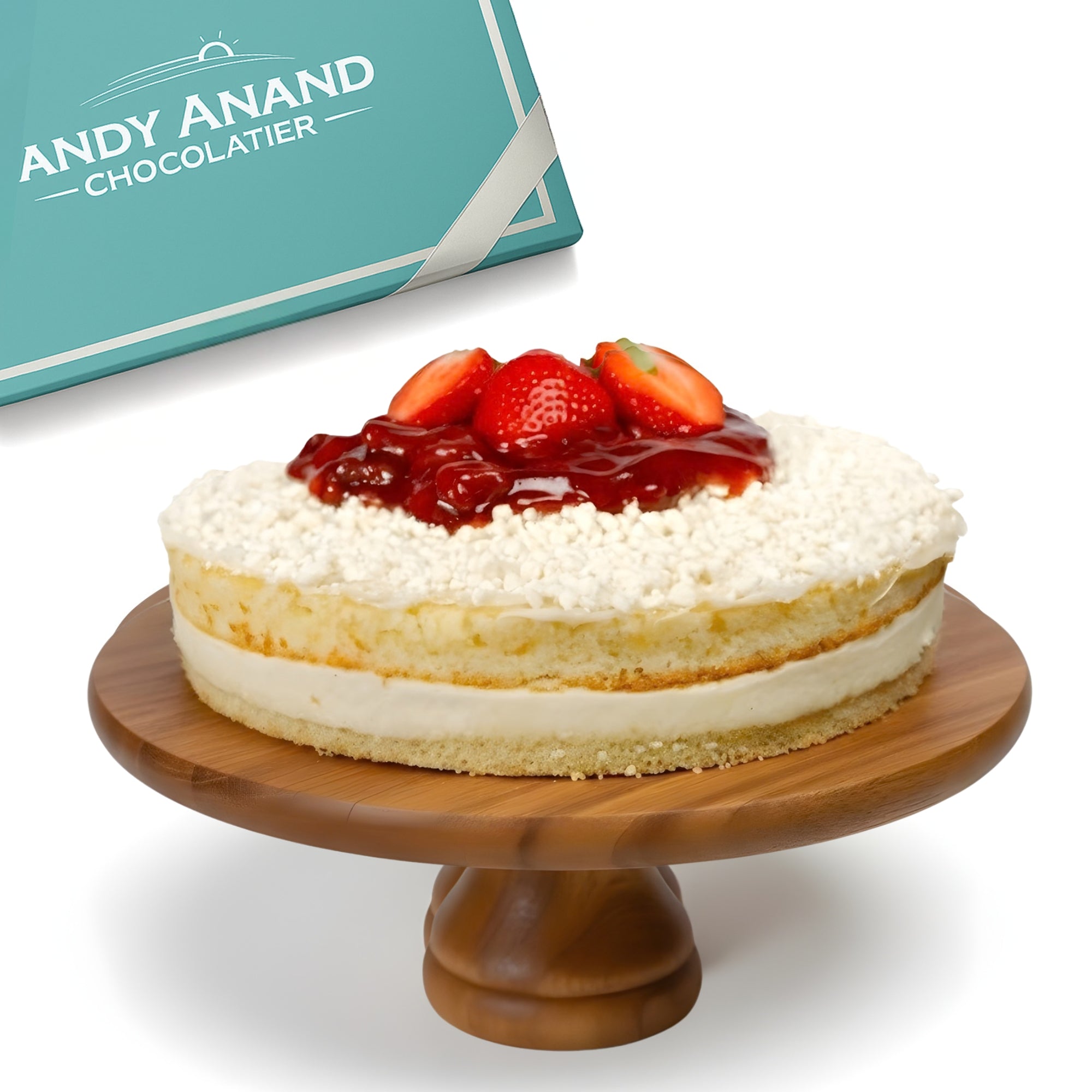 Gâteau aux bleuets trempés sans sucre Andy Anand (2,5 lb) Savourez le goût incroyable d'un gâteau aux bleuets trempés classique sans sucre ! Parfait pour des célébrations sans culpabilité