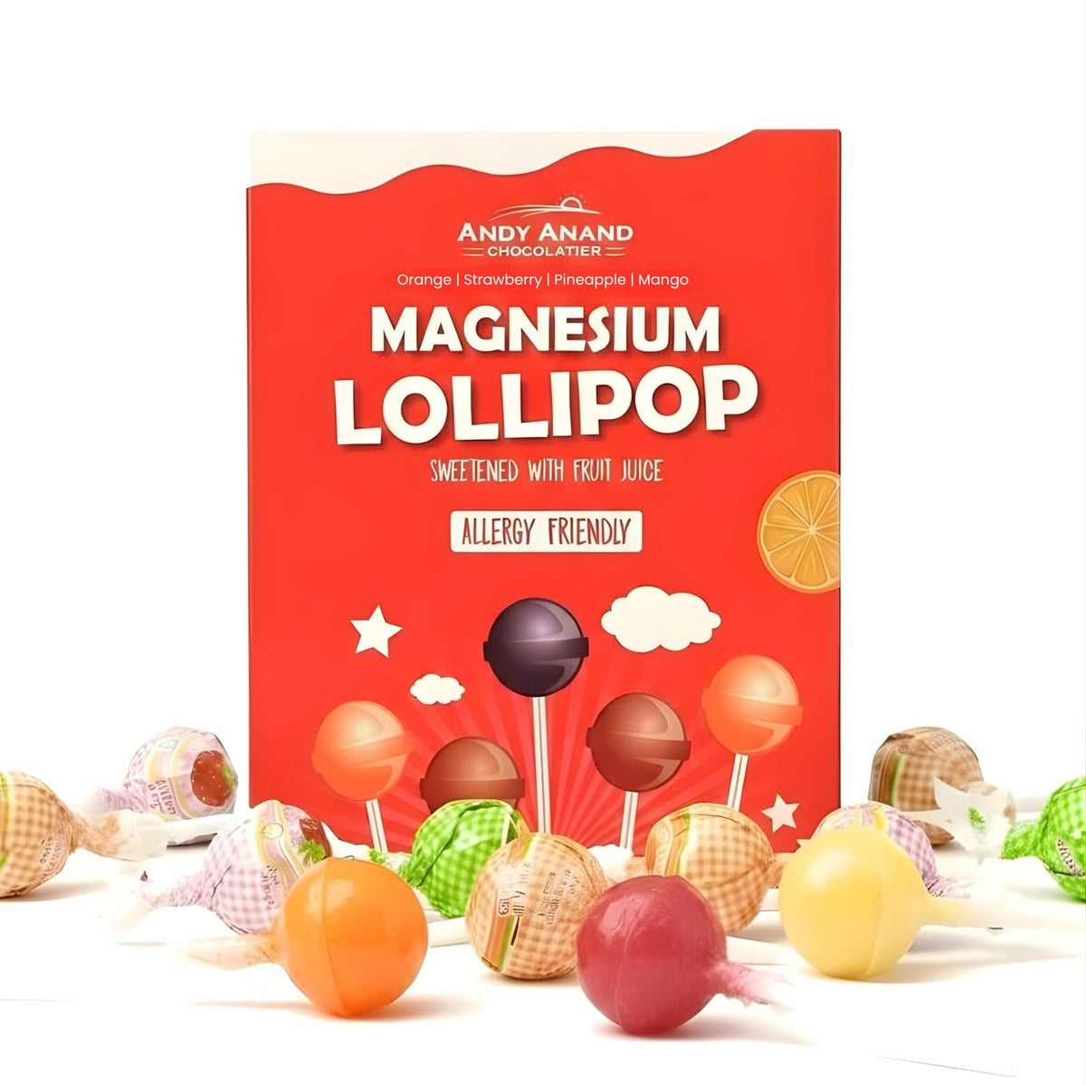Magnesium Lollipops & Sweet Calm Combo 29 ct – Real Fruit Juice Keto Support Birthday Gift Box