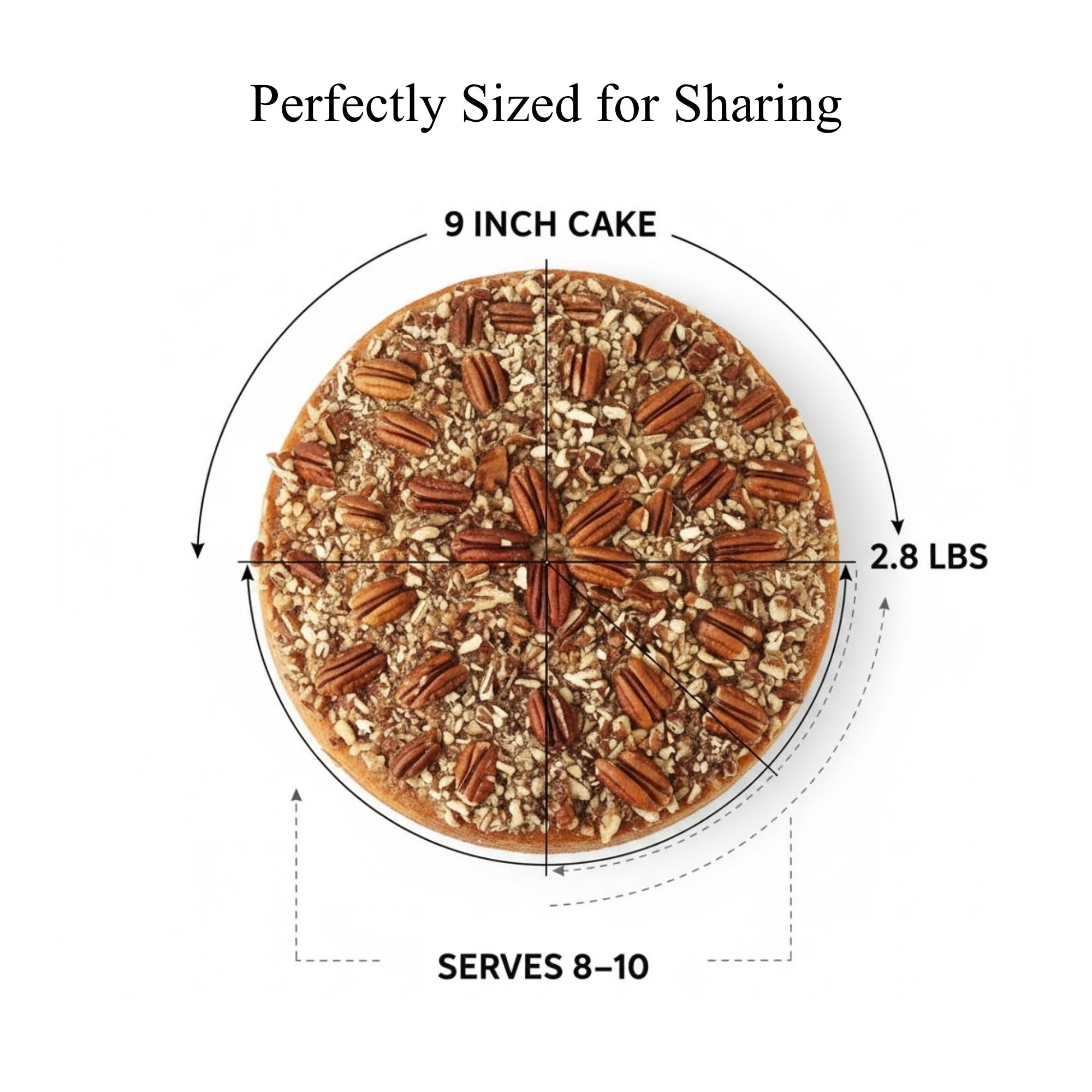 Andy Anand Chocolates Food & Beverages > Desserts & Sweets > Cakes > Sugar-Free Cakes Andy Anand Sugar-Free Gluten-Free Caramel Pecan Cake, 9-Inch, 2.8 lb – Keto & Diabetic-Friendly, Natural Sweetener, Birthday Gift Box Sugar-Free Gluten-Free Caramel Pecan Cake | Keto